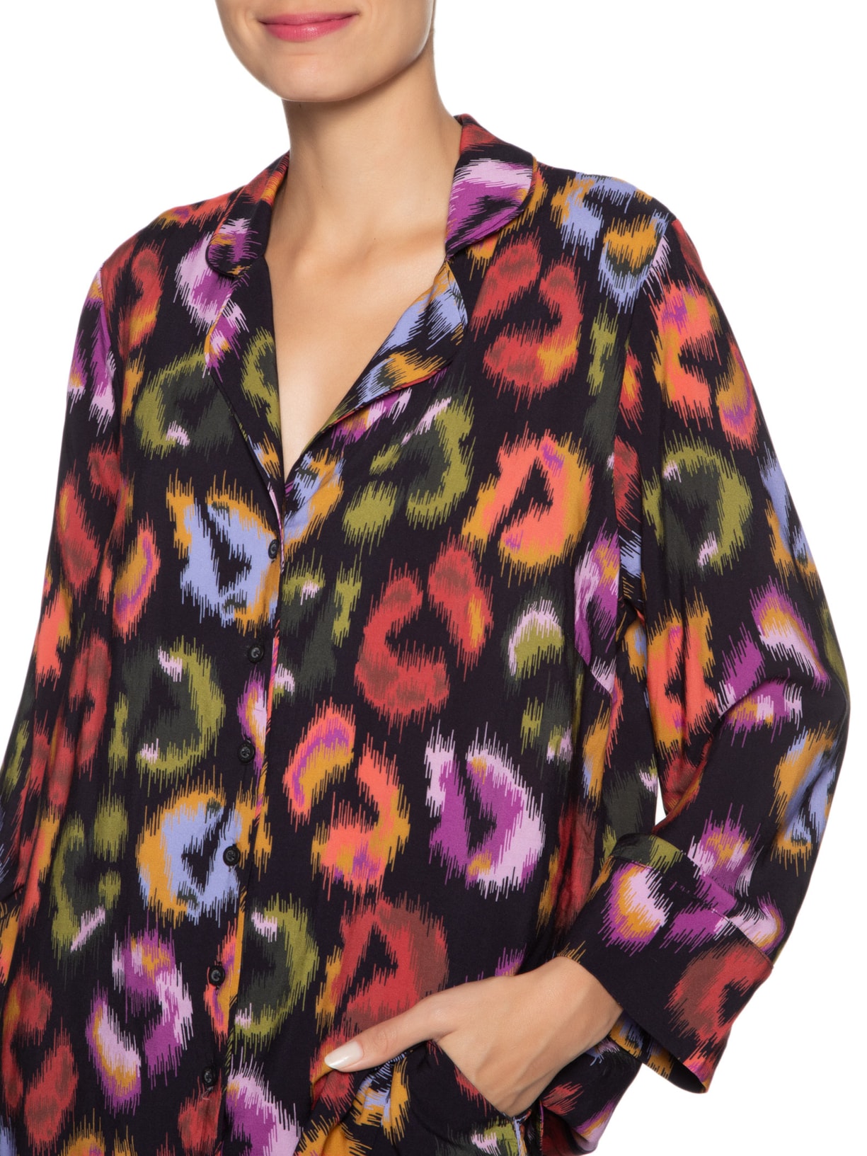 Camisa Feminina Onça De Cor Preto Farm