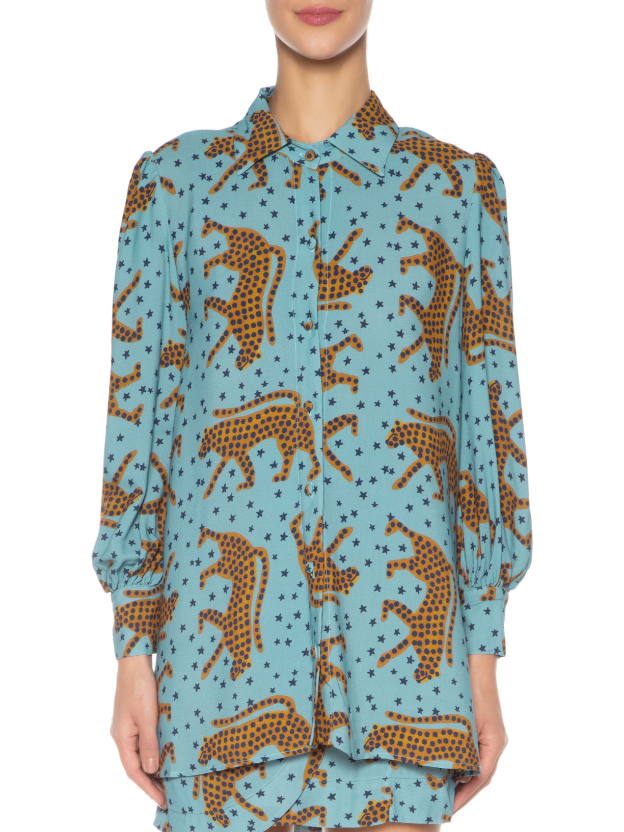 Camisa Feminina Oncita Azul Farm