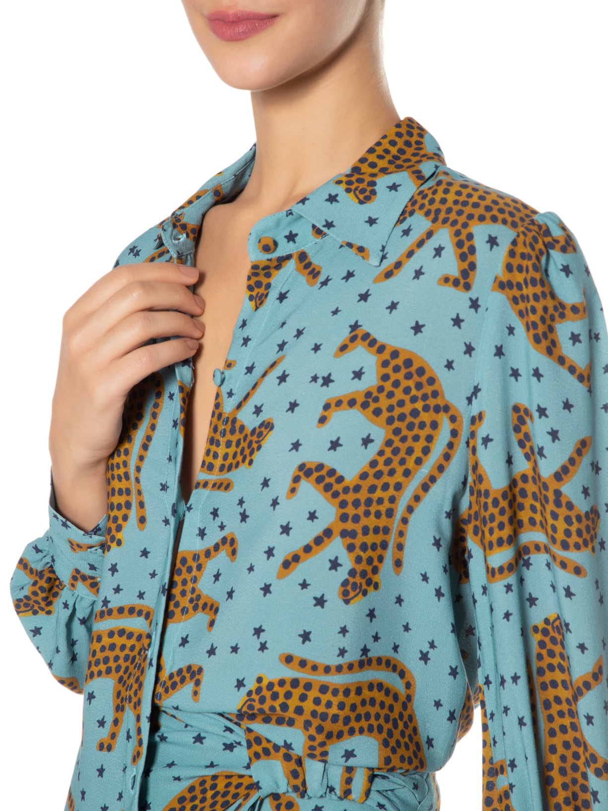 Camisa Feminina Oncita Azul Farm