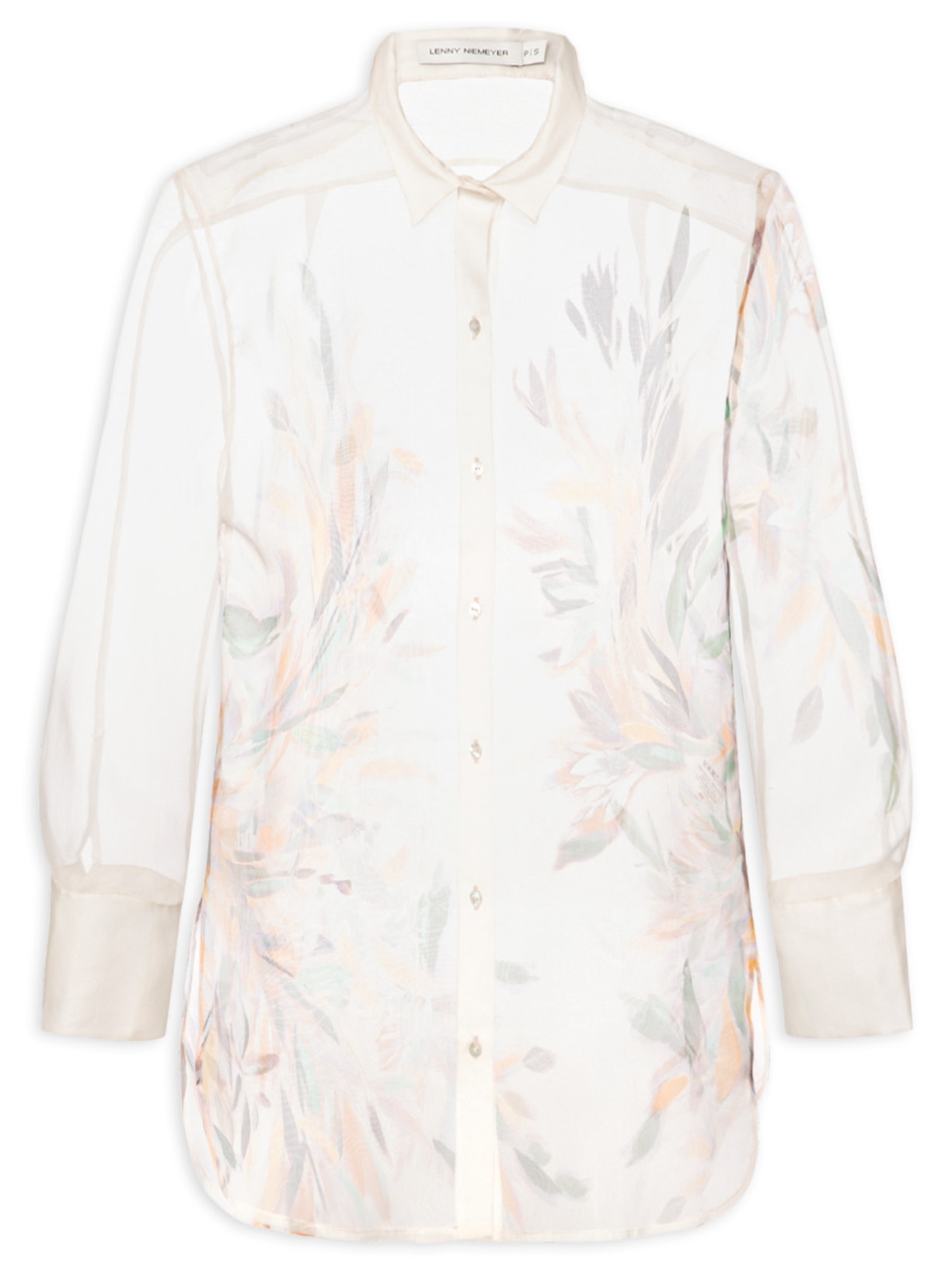 Camisa Feminina Organza Comfort Bege Lenny Niemeyer