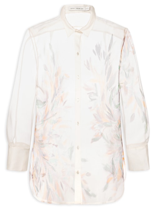 Camisa Feminina Organza Comfort - Bege