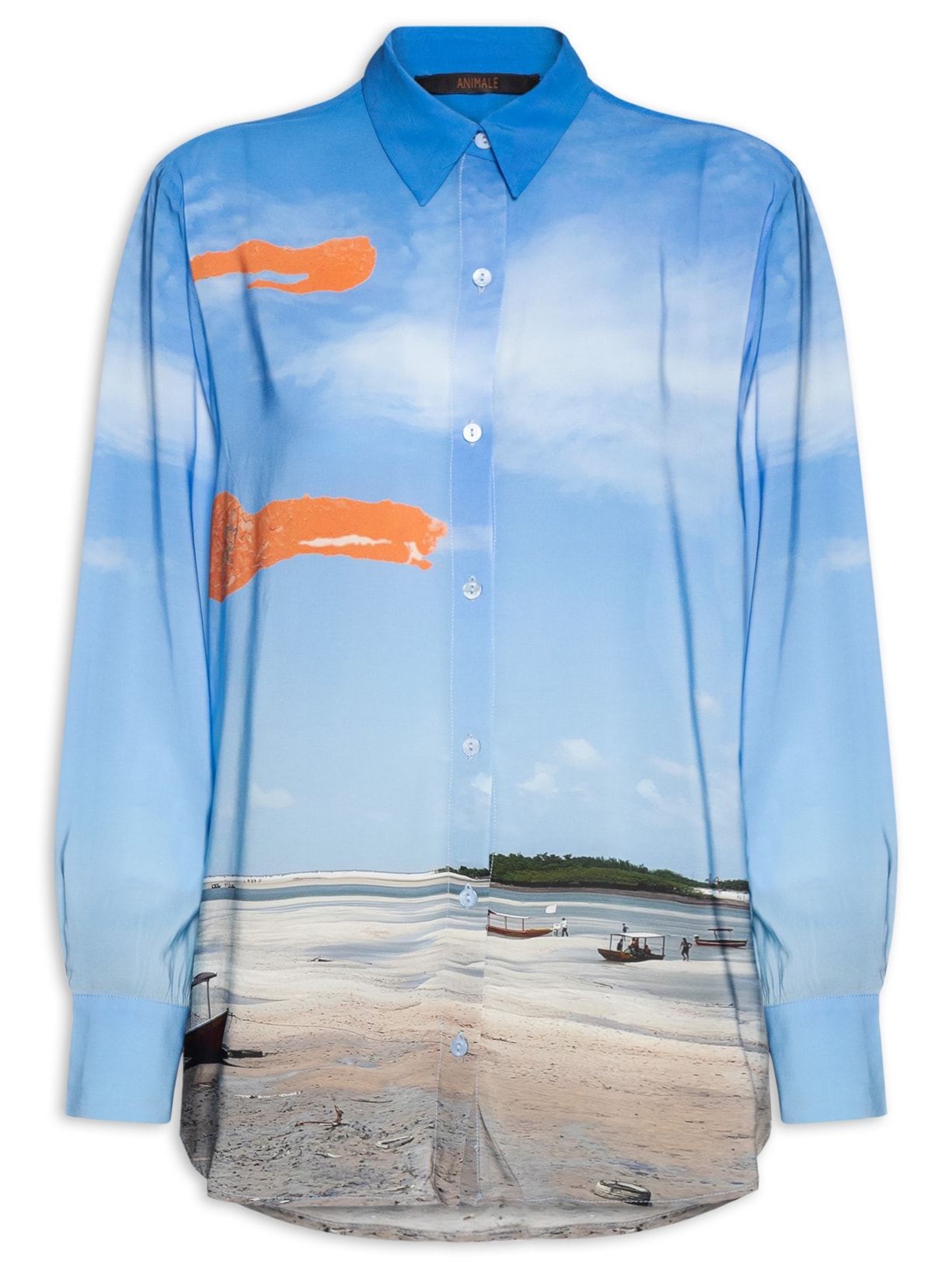 Camisa Feminina Over Salinas Azul Animale