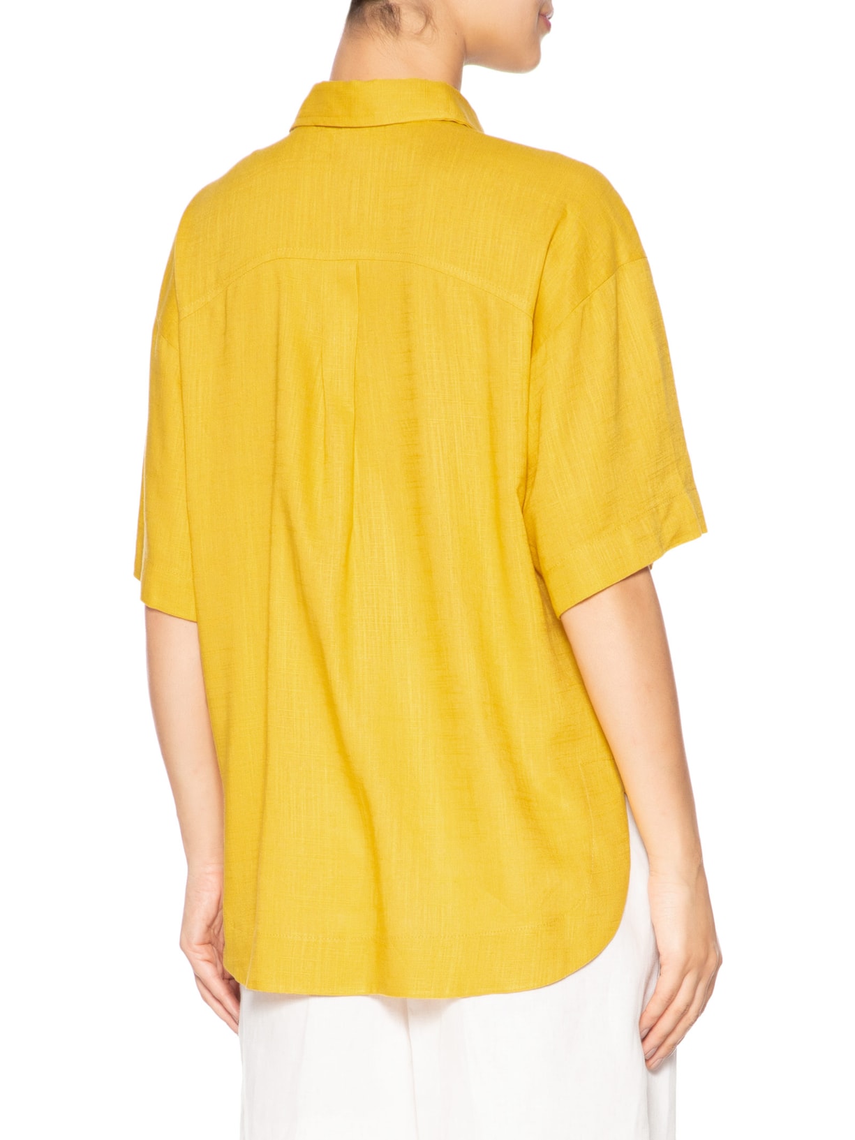Camisa Feminina Oversized Amarelo Basiq