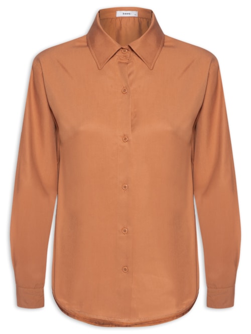 Camisa Feminina Oversized - Marrom