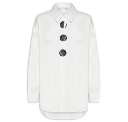Camisa Feminina Oversized - Off White