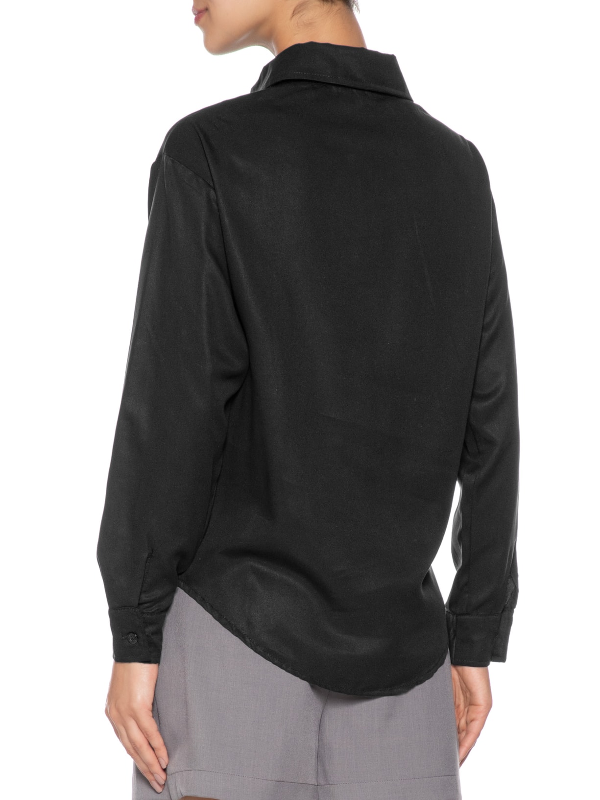 Camisa Feminina Oversized Preto Basiq