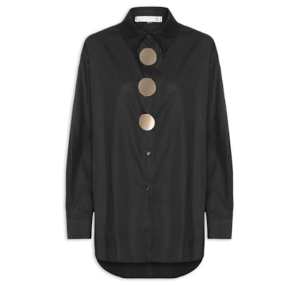 Camisa Feminina Oversized - Preto