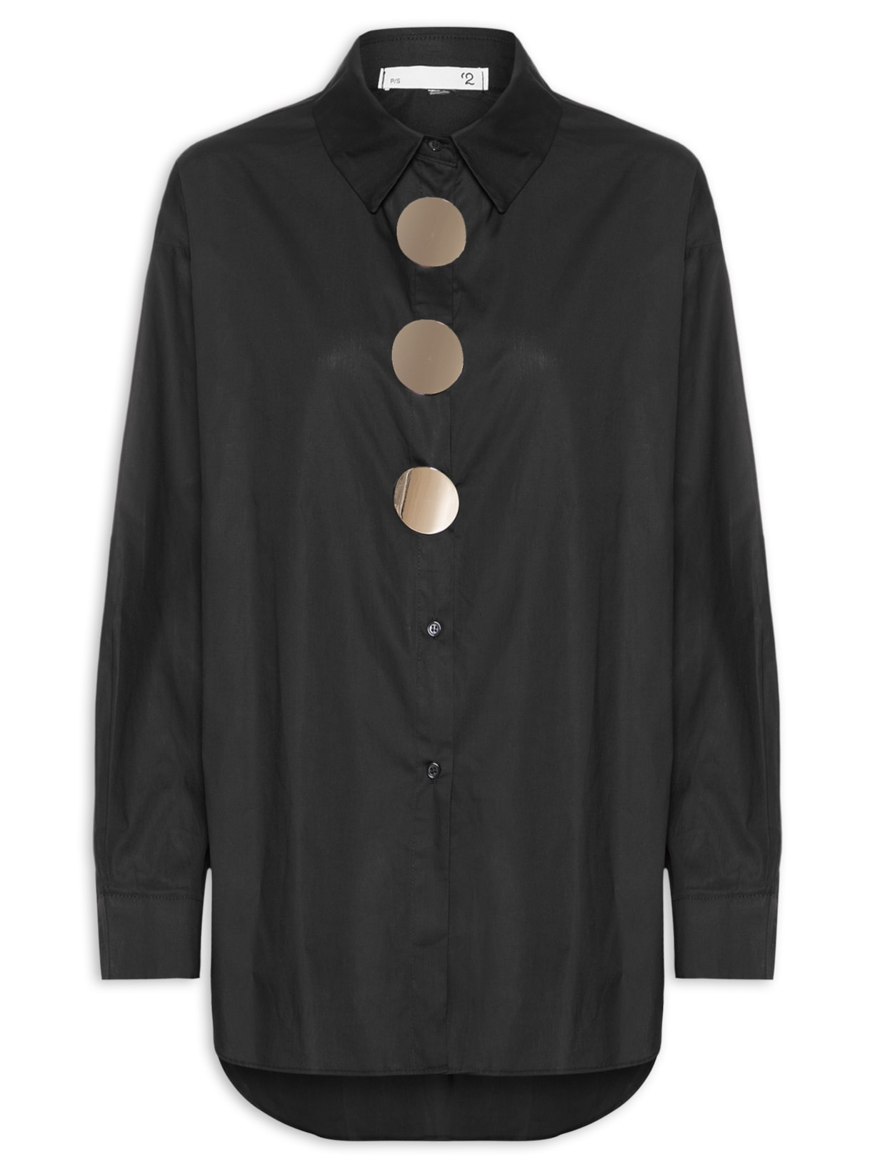 Camisa Feminina Oversized - Preto