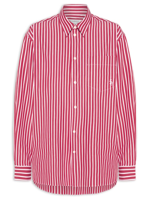 Camisa Feminina Oversized - Vermelho