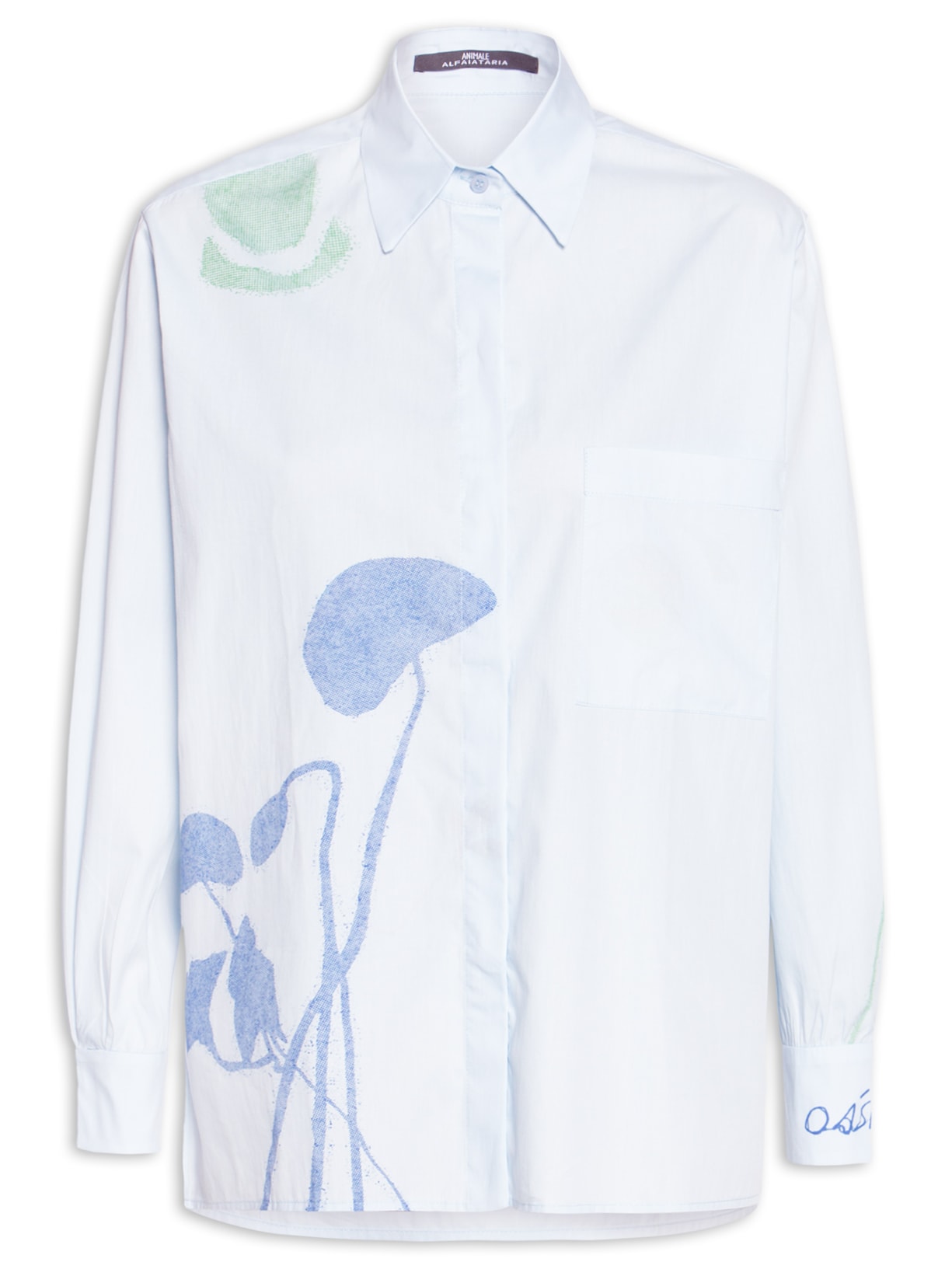 Camisa Feminina Paisagem Oasis - Azul