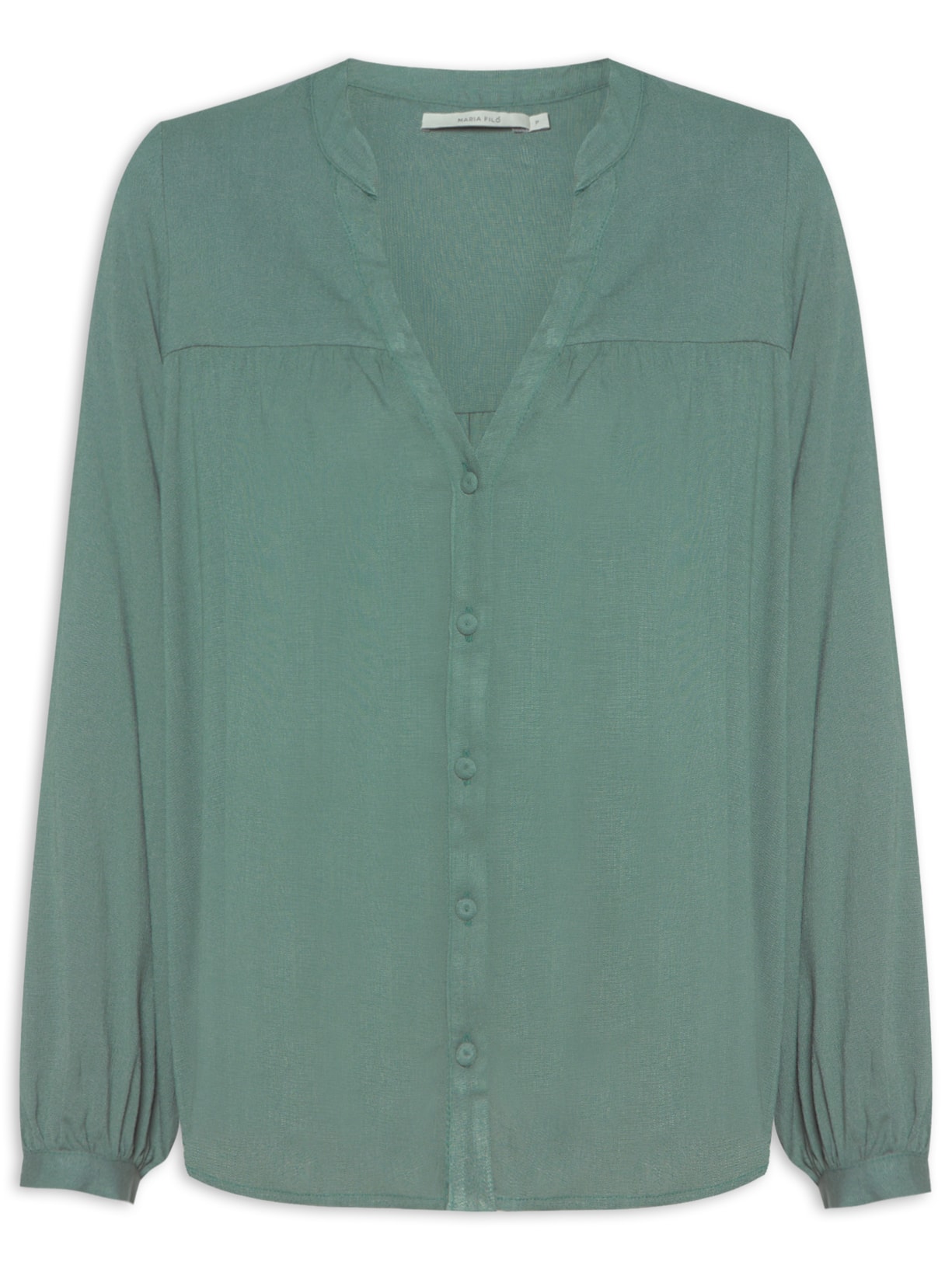 Camisa Feminina Pala Franzido - Verde