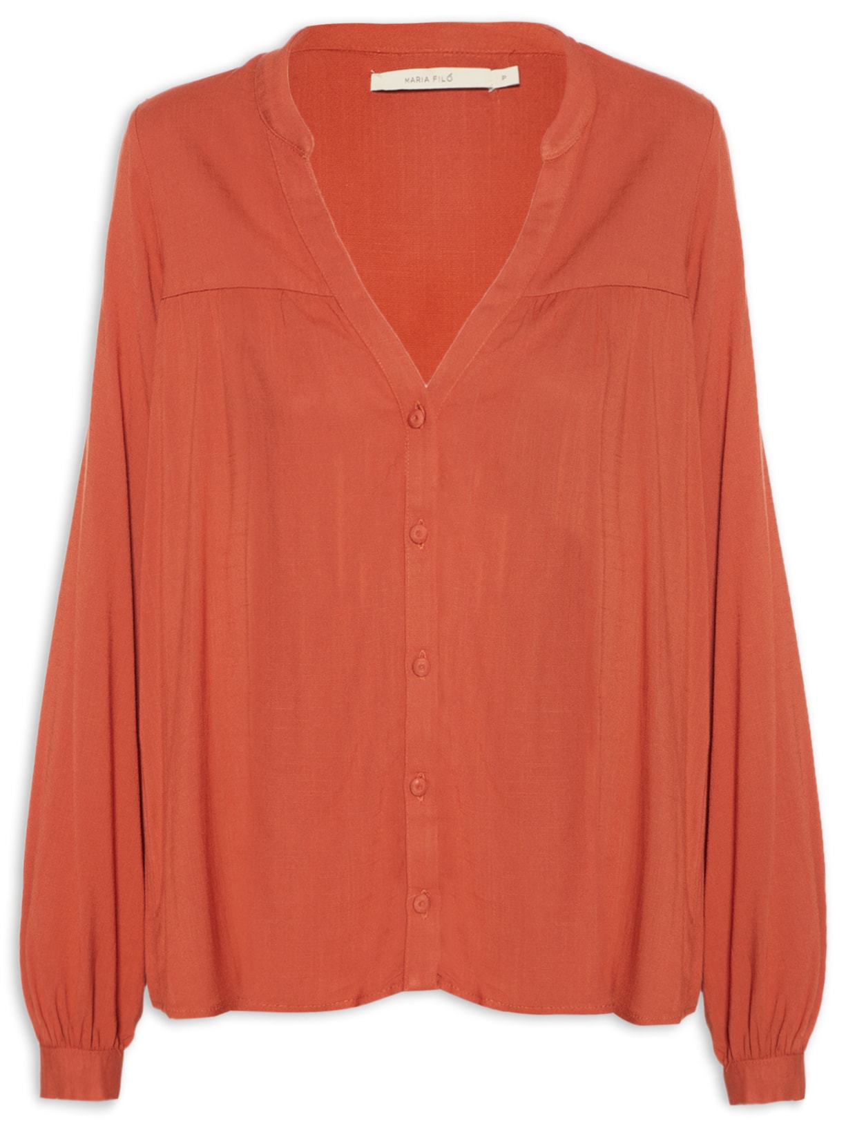 Camisa Feminina Pala Franzido - Vermelho