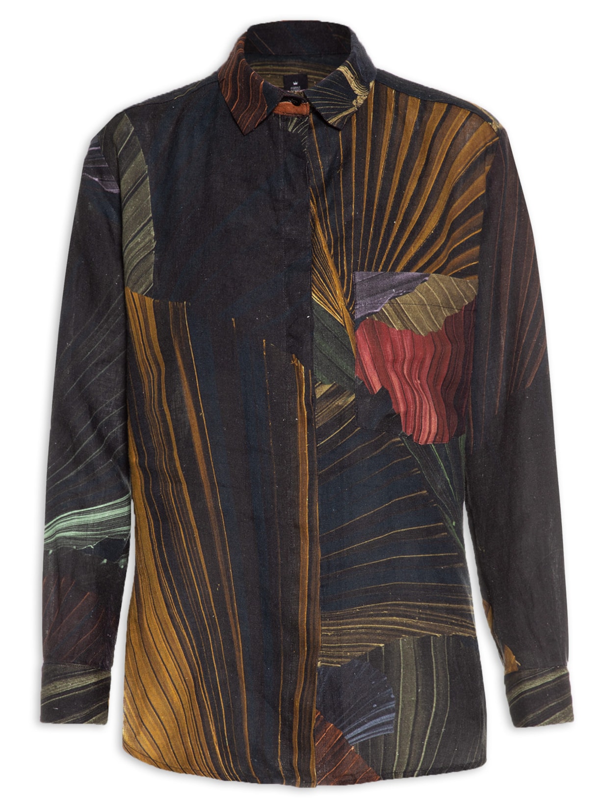 Camisa Feminina Palm Color Laranja Osklen