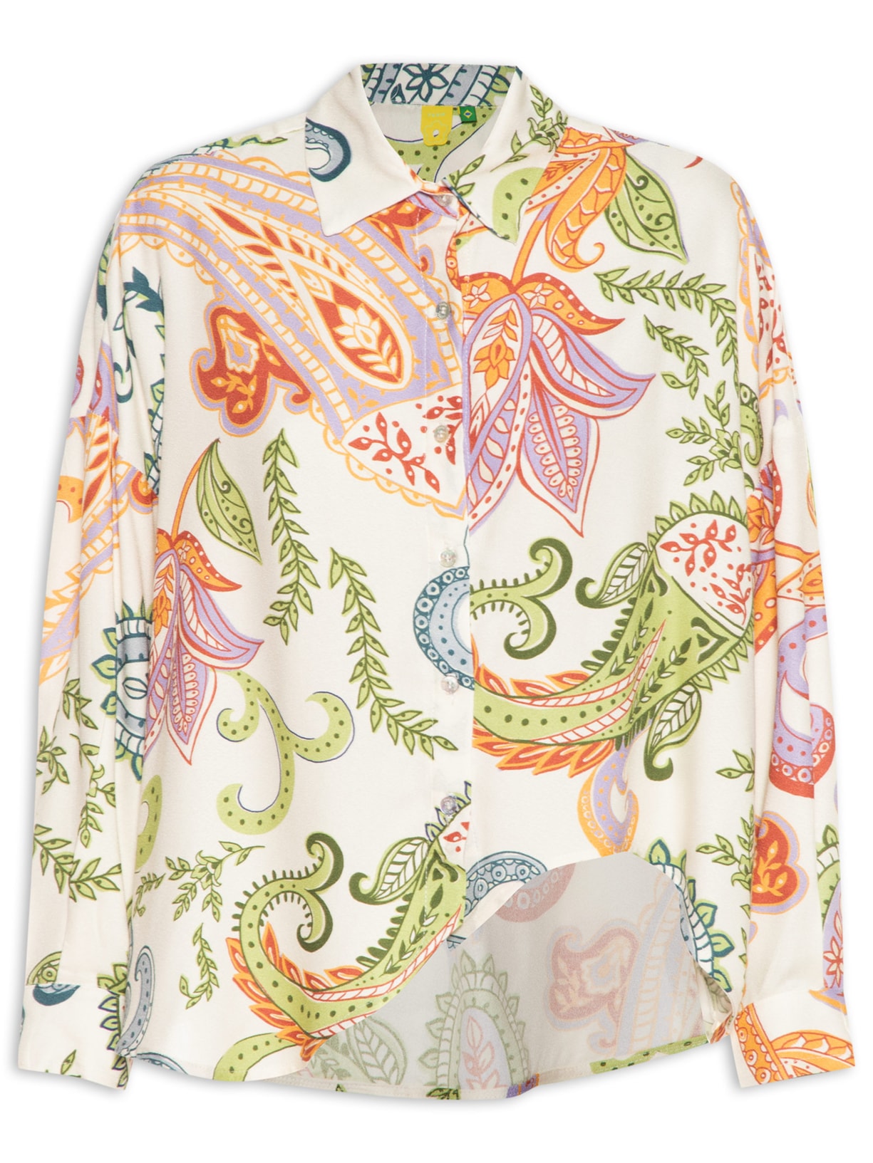 Camisa Feminina Peixe Paisley - Bege