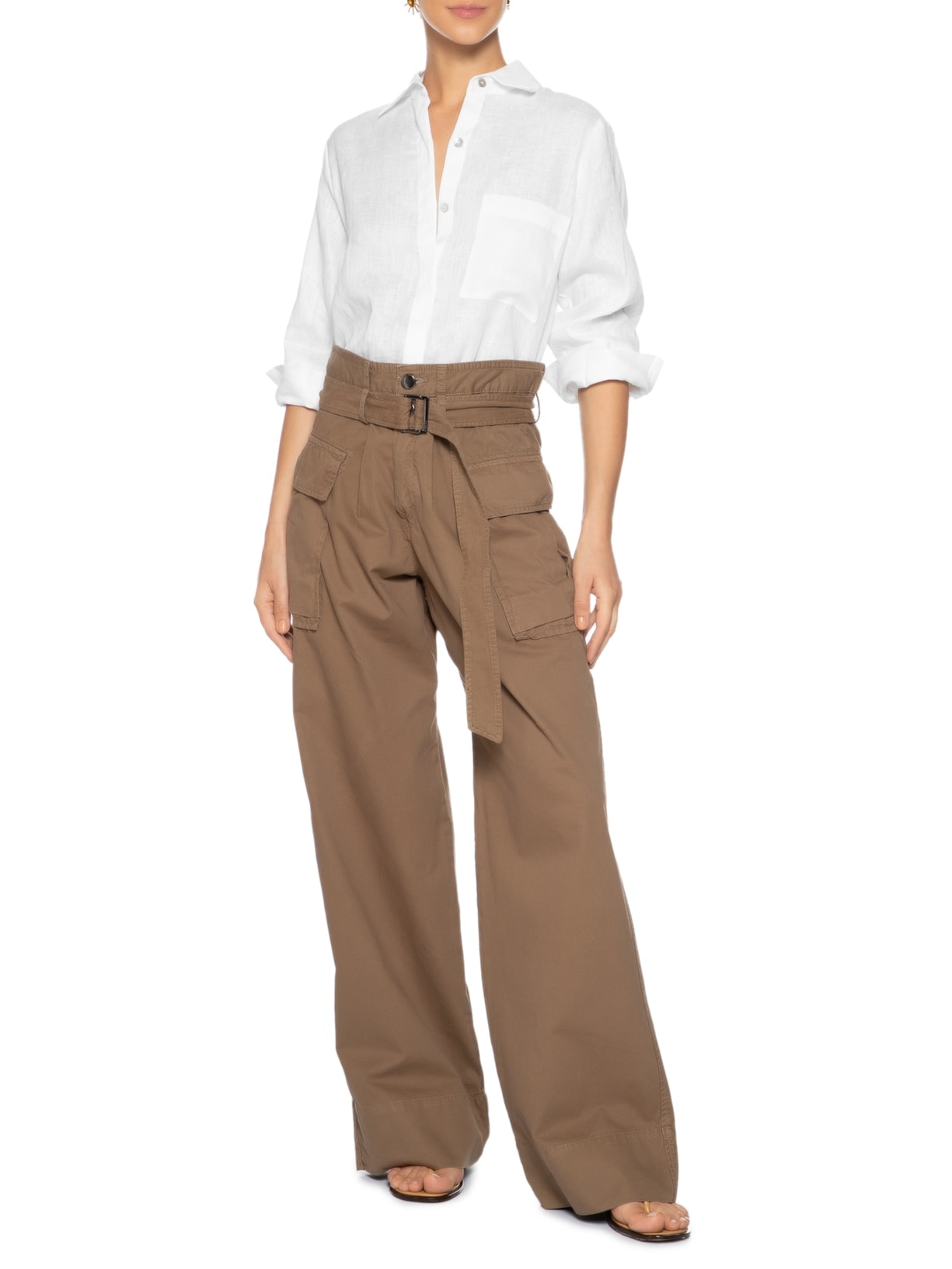 Camisa Feminina Perene Cambraia Branco Animale