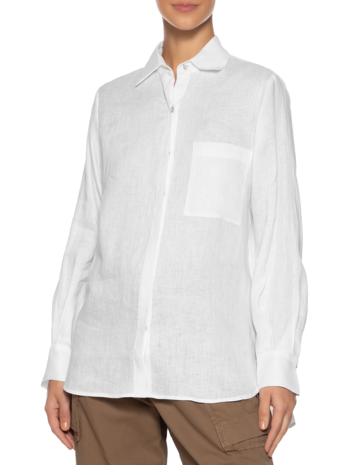 Camisa Feminina Perene Cambraia Branco Animale