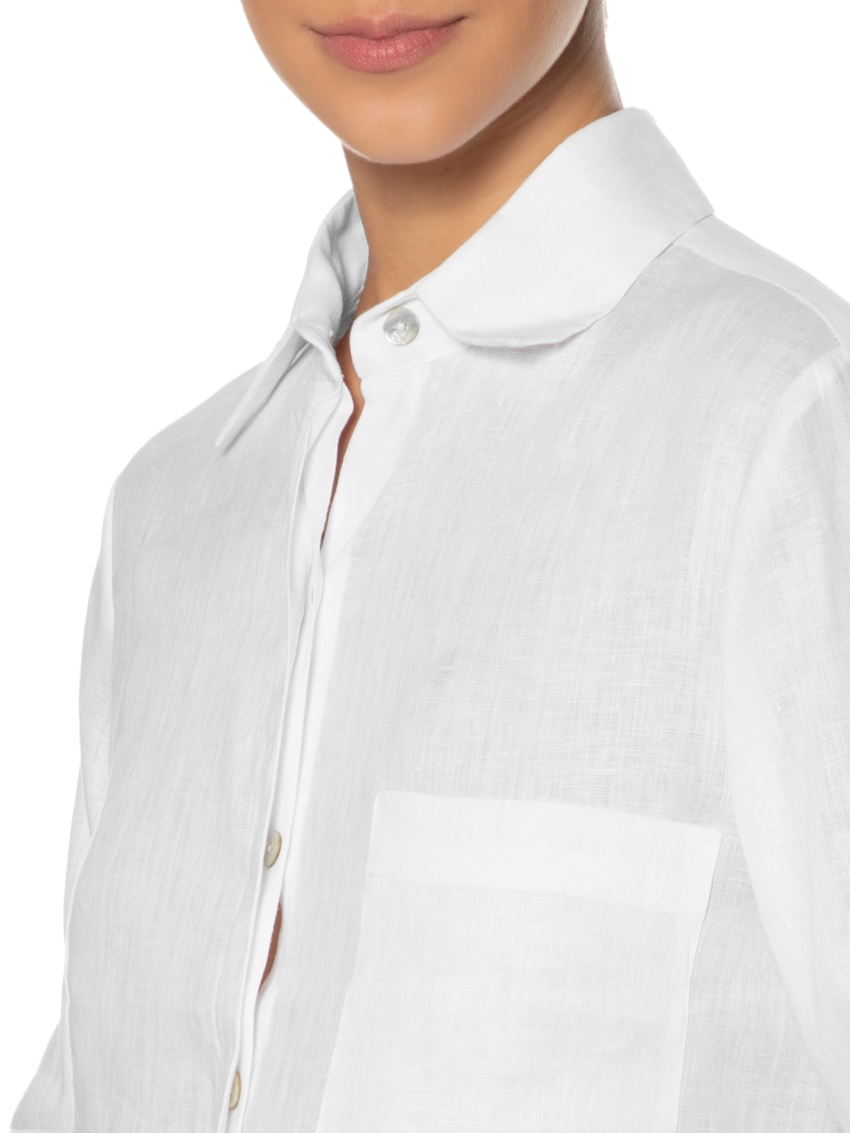 Camisa Feminina Perene Cambraia Branco Animale