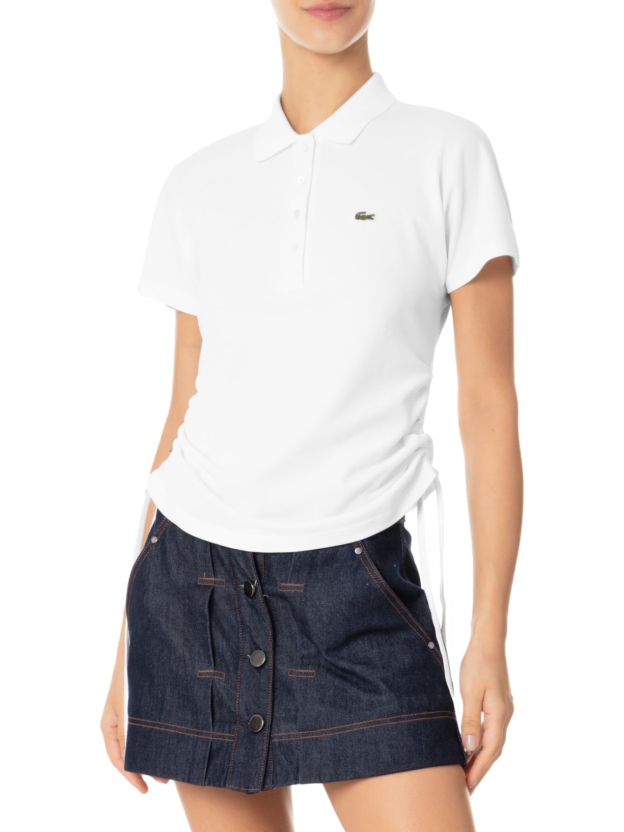 Lacoste Feminino Cropped Lacoste Polo Top Esportivo Feminino
