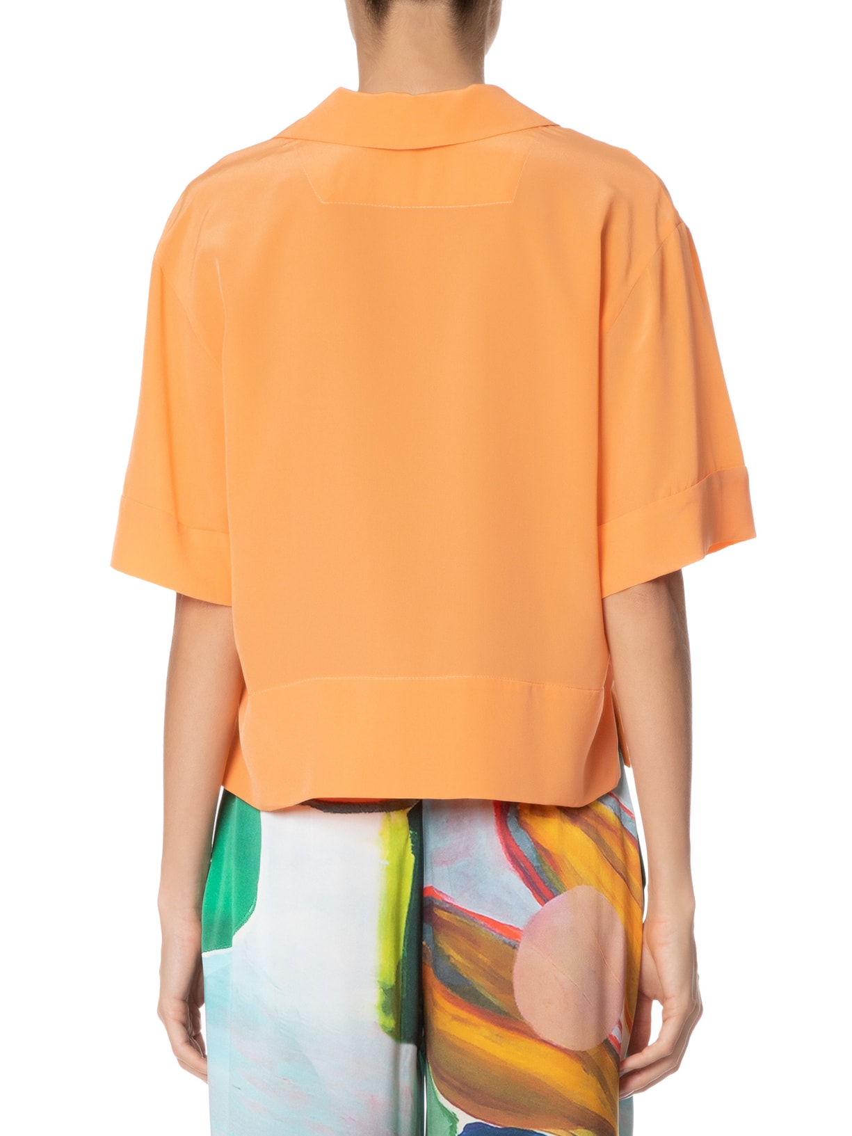 Camisa Feminina Polo Ampla Mock Laranja Animale