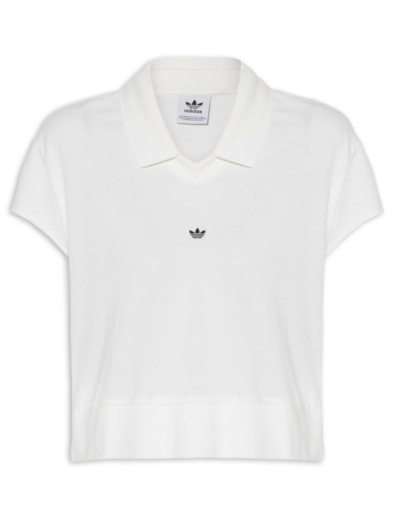 Camisa Feminina Polo Cropped Og - Adidas Original - Off White