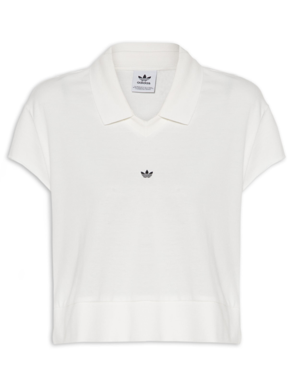 Camisa Feminina Polo Cropped Og - Off White
