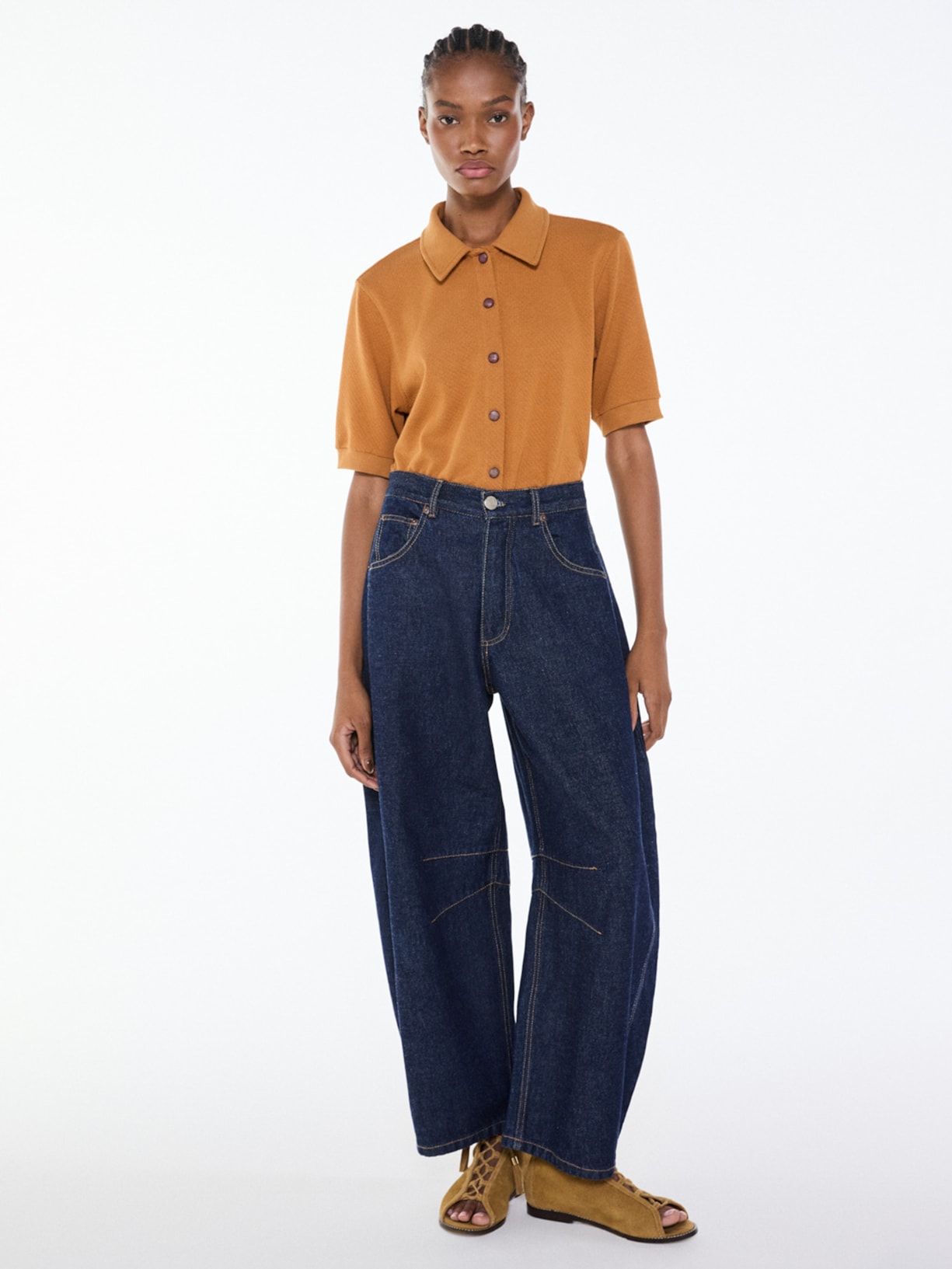 Camisa Feminina Polo Honey I26 Laranja Mixed