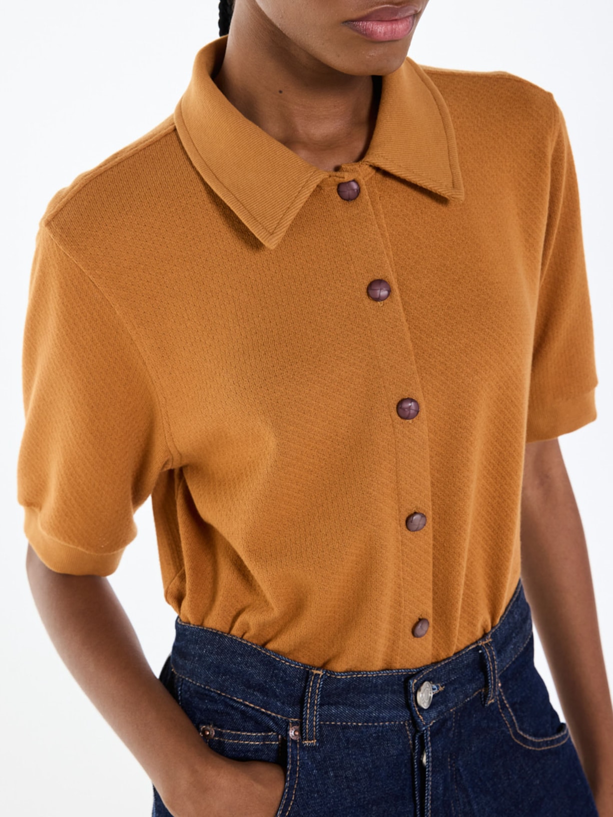 Camisa Feminina Polo Honey I26 Laranja Mixed