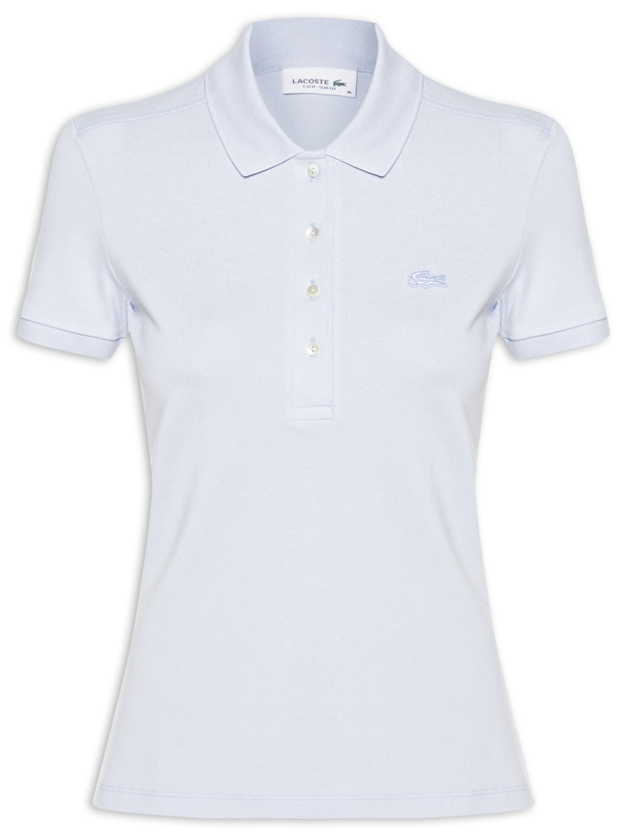 Camisa Feminina Polo Mini-Piqué Stretch Slim Fit - Azul