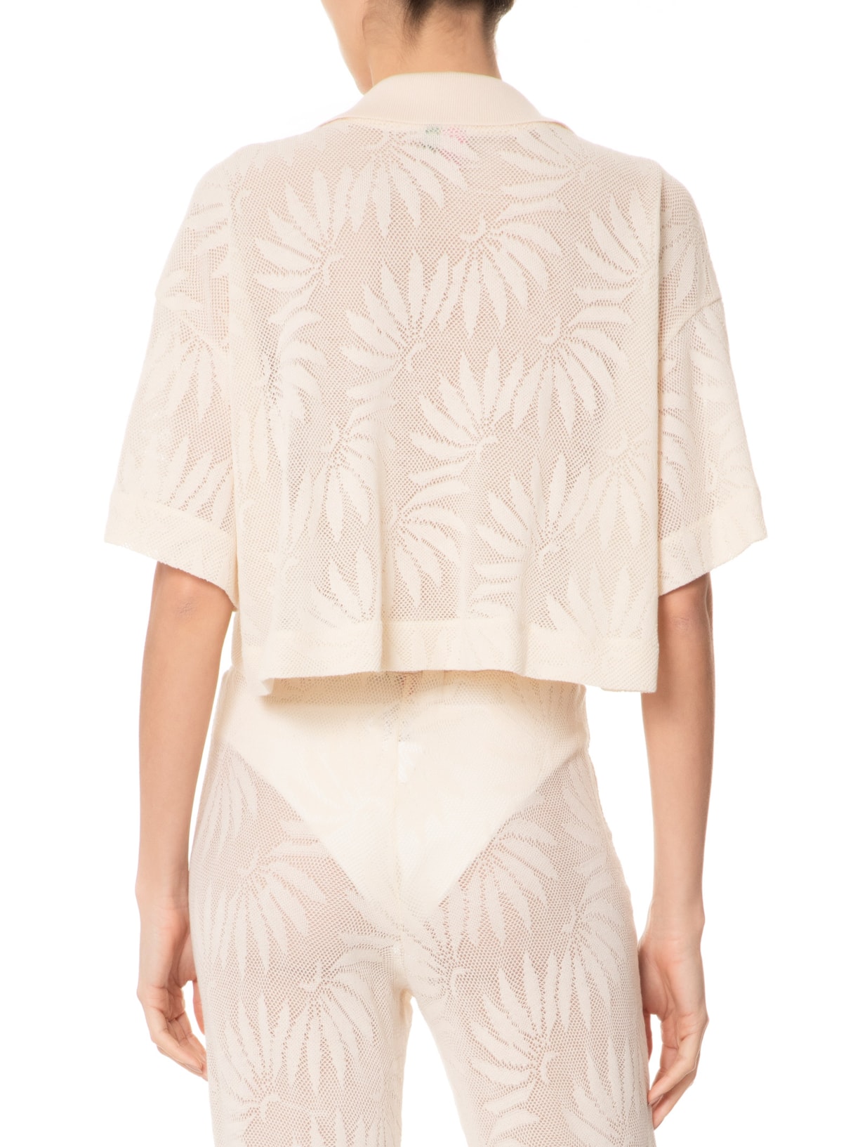 Camisa Feminina Polo Rendinha Bege Farm