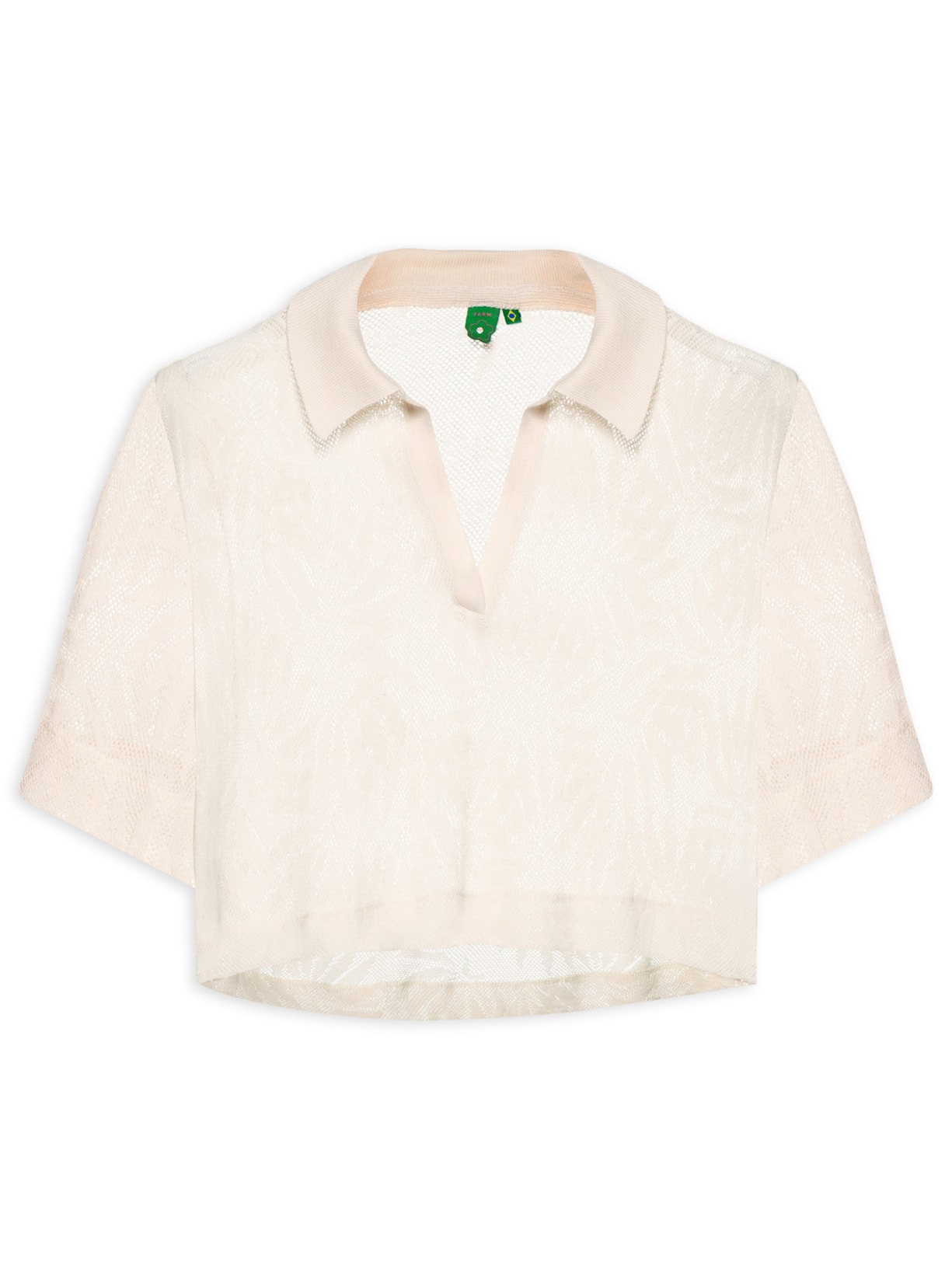 Camisa Feminina Polo Rendinha - Bege