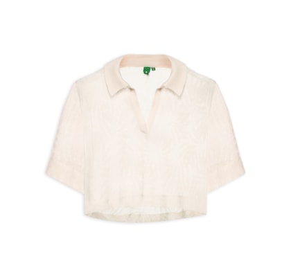 Camisa Feminina Polo Rendinha - Bege