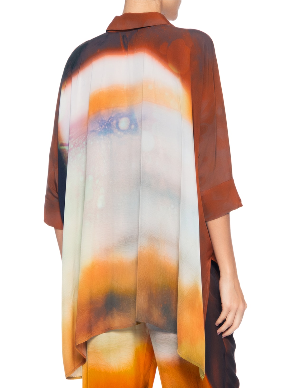 Camisa Feminina Pontas Marrom Lenny Niemeyer