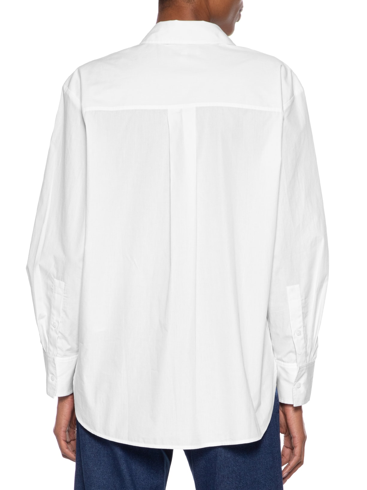 Camisa Feminina Poplin Easy Fit Shirt Branco Tommy Hilfiger