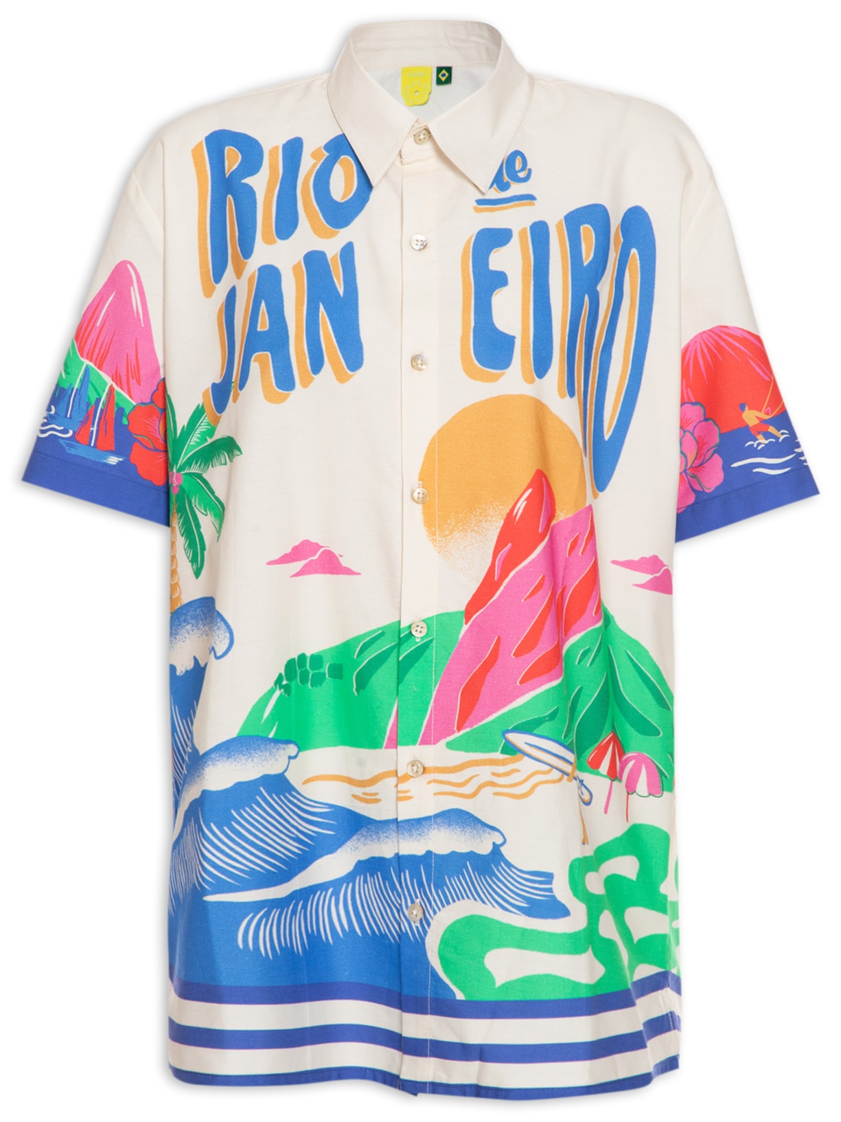 Camisa Feminina Poster Carioca - Bege