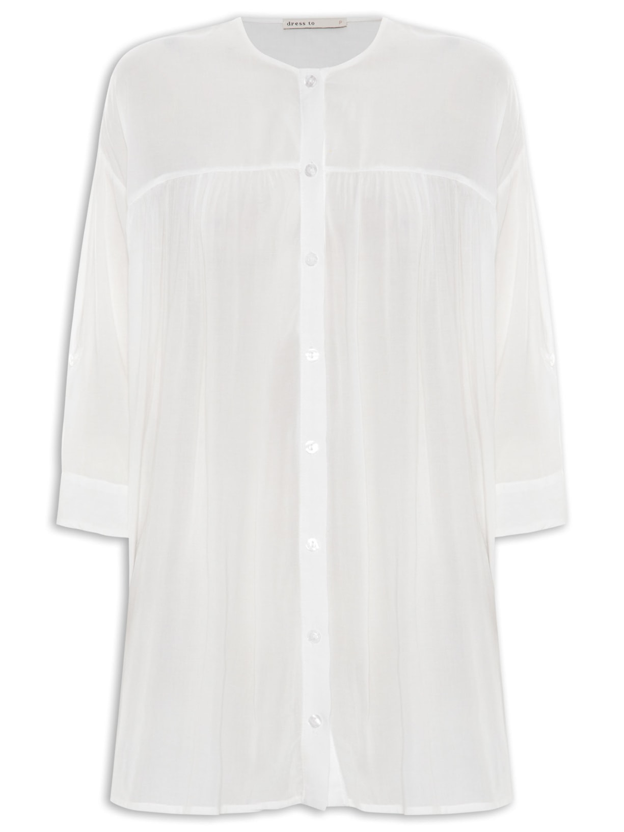 Camisa Feminina Praia Voil - Off White