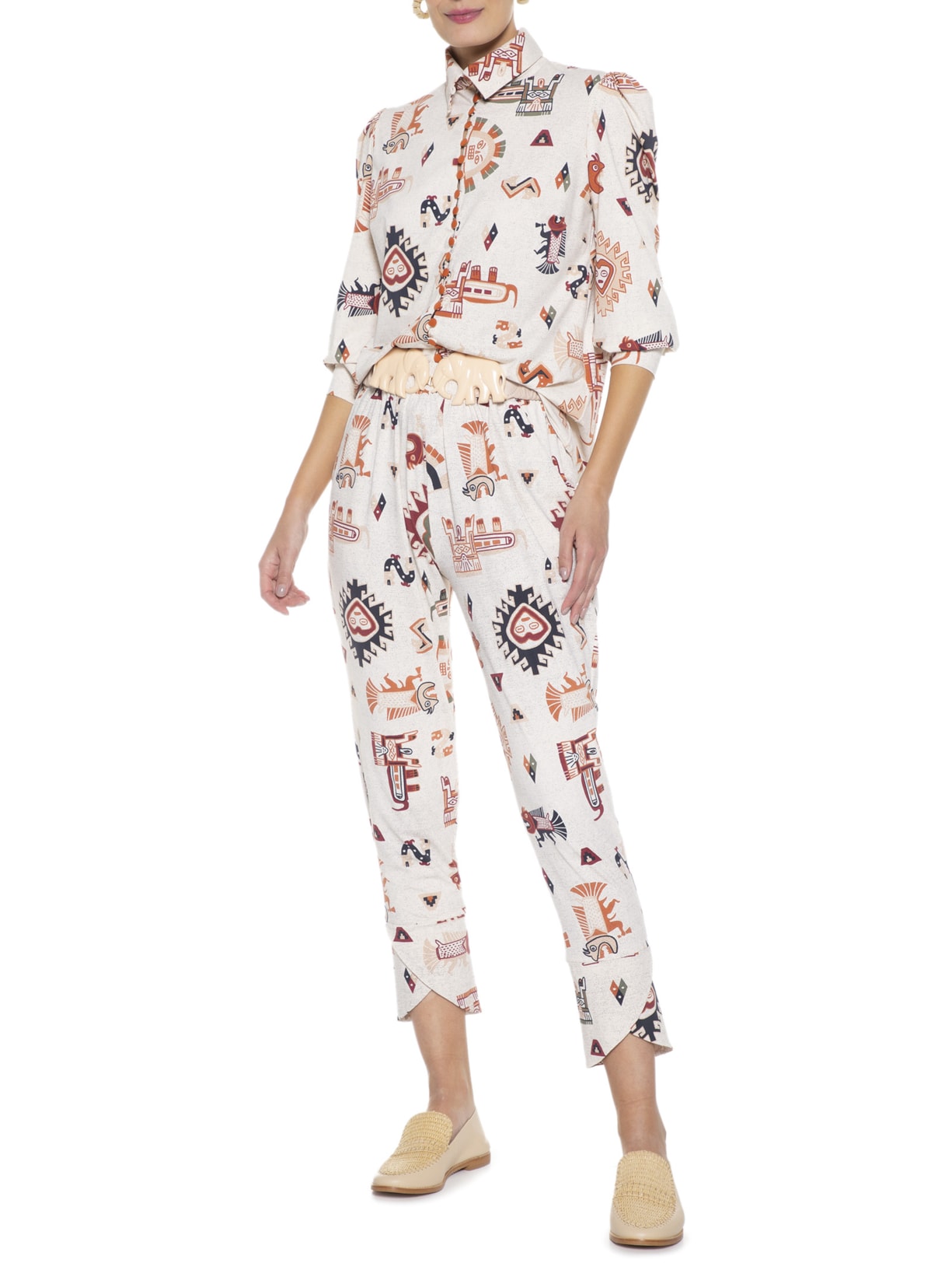 Camisa Feminina Puno Bege Fabi Freixo