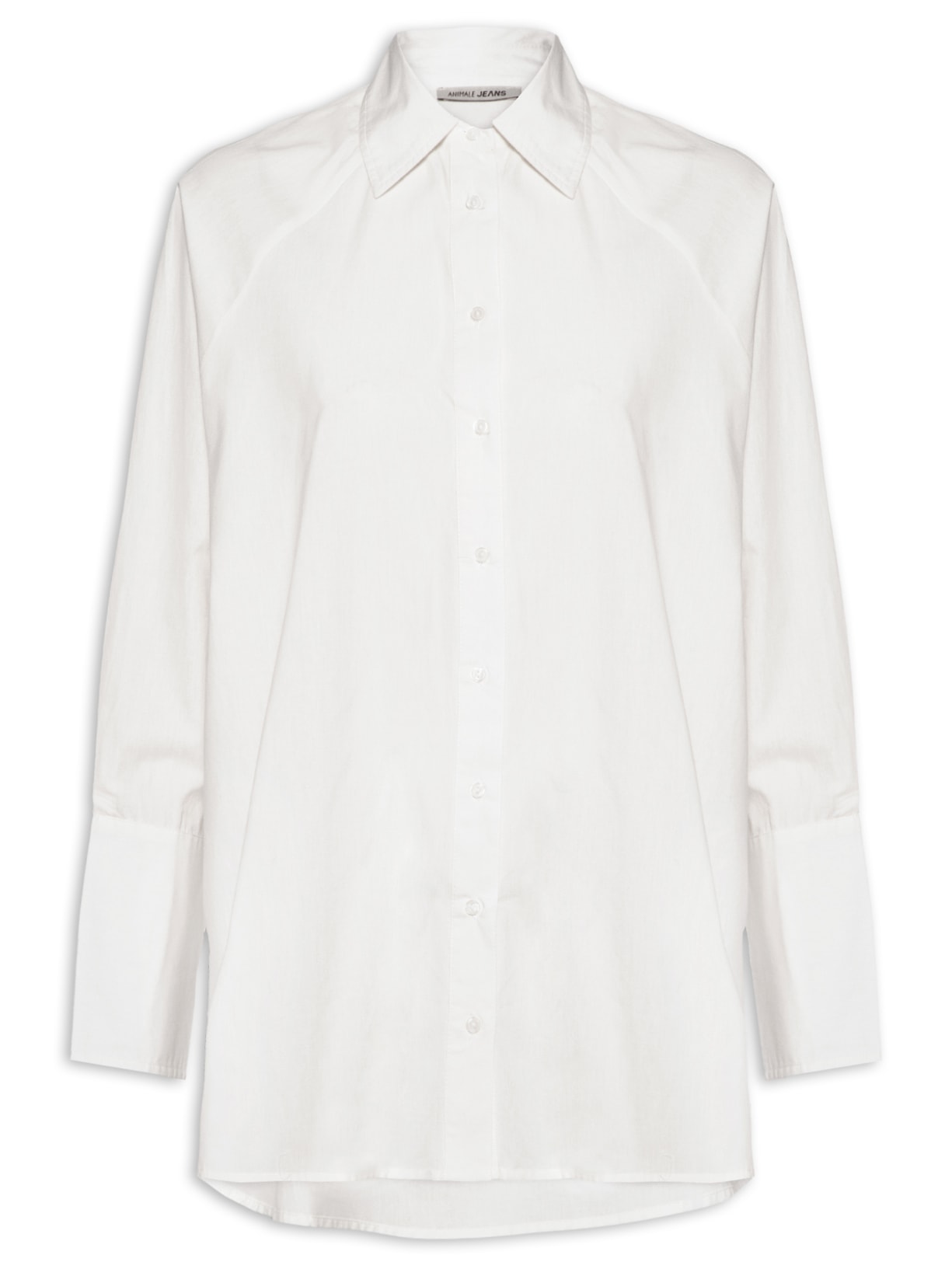 Camisa Feminina Raglan Punho Largo - Off White