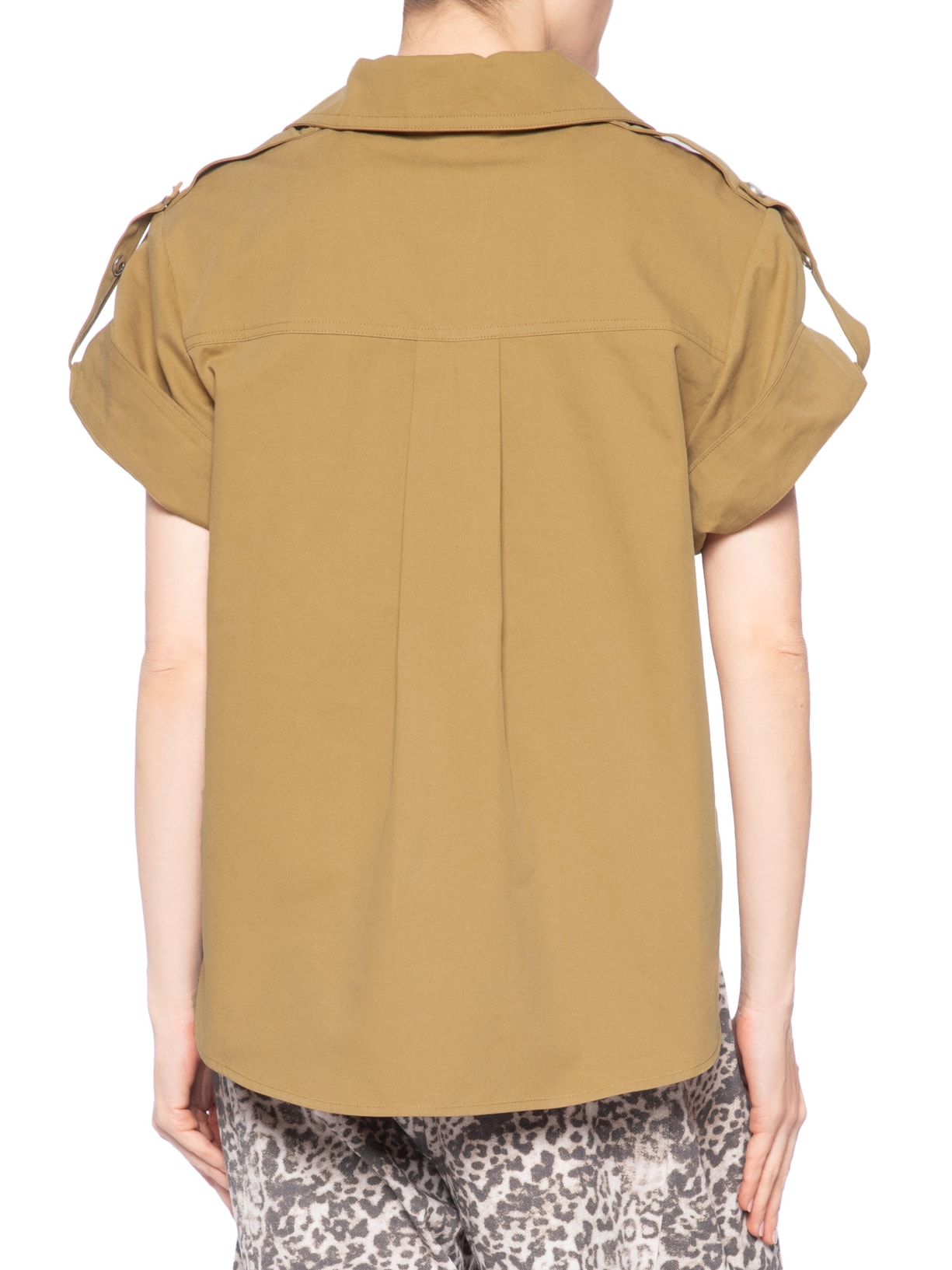 Camisa Feminina Rebite com Botões Marrom Animale Jeans