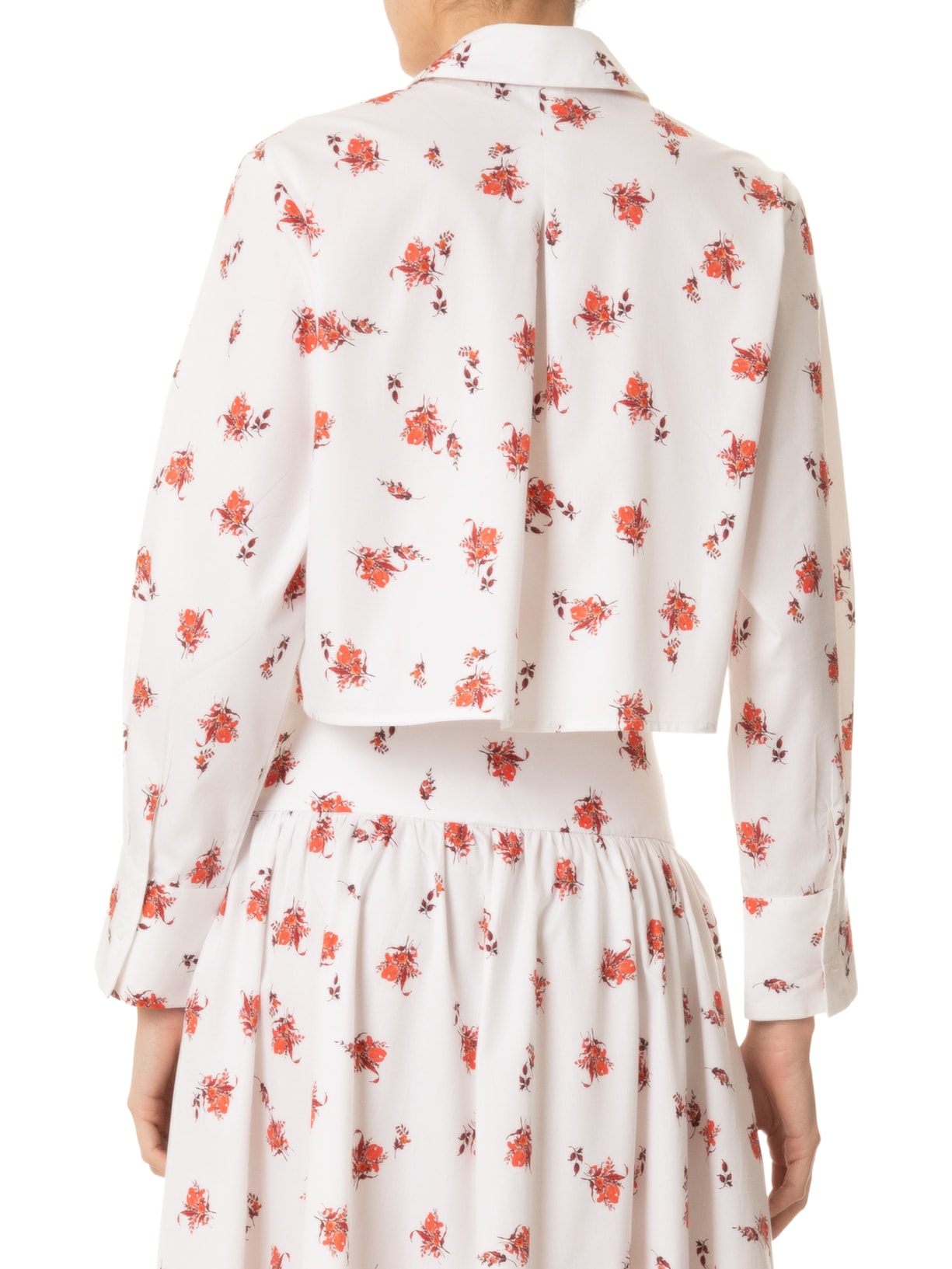 Camisa Feminina Reta Cropped Off White Andrea Marques