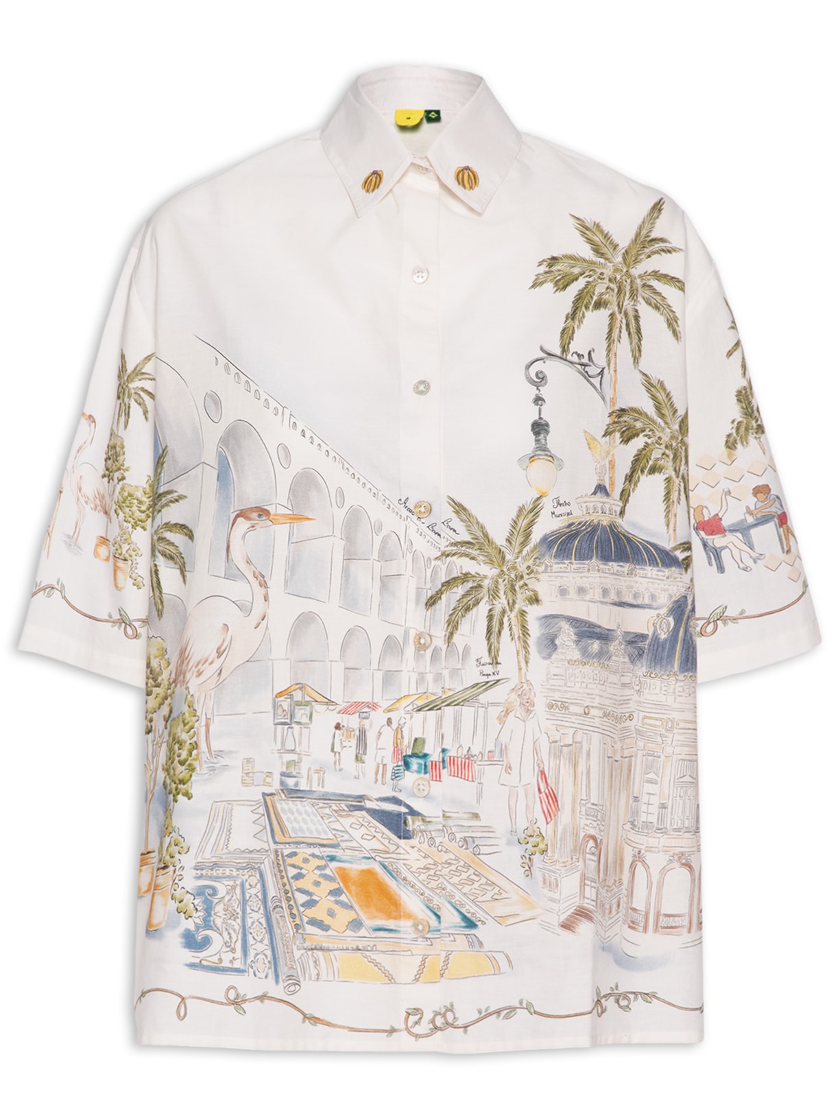 Camisa Feminina Rio A Dentro Off White Farm