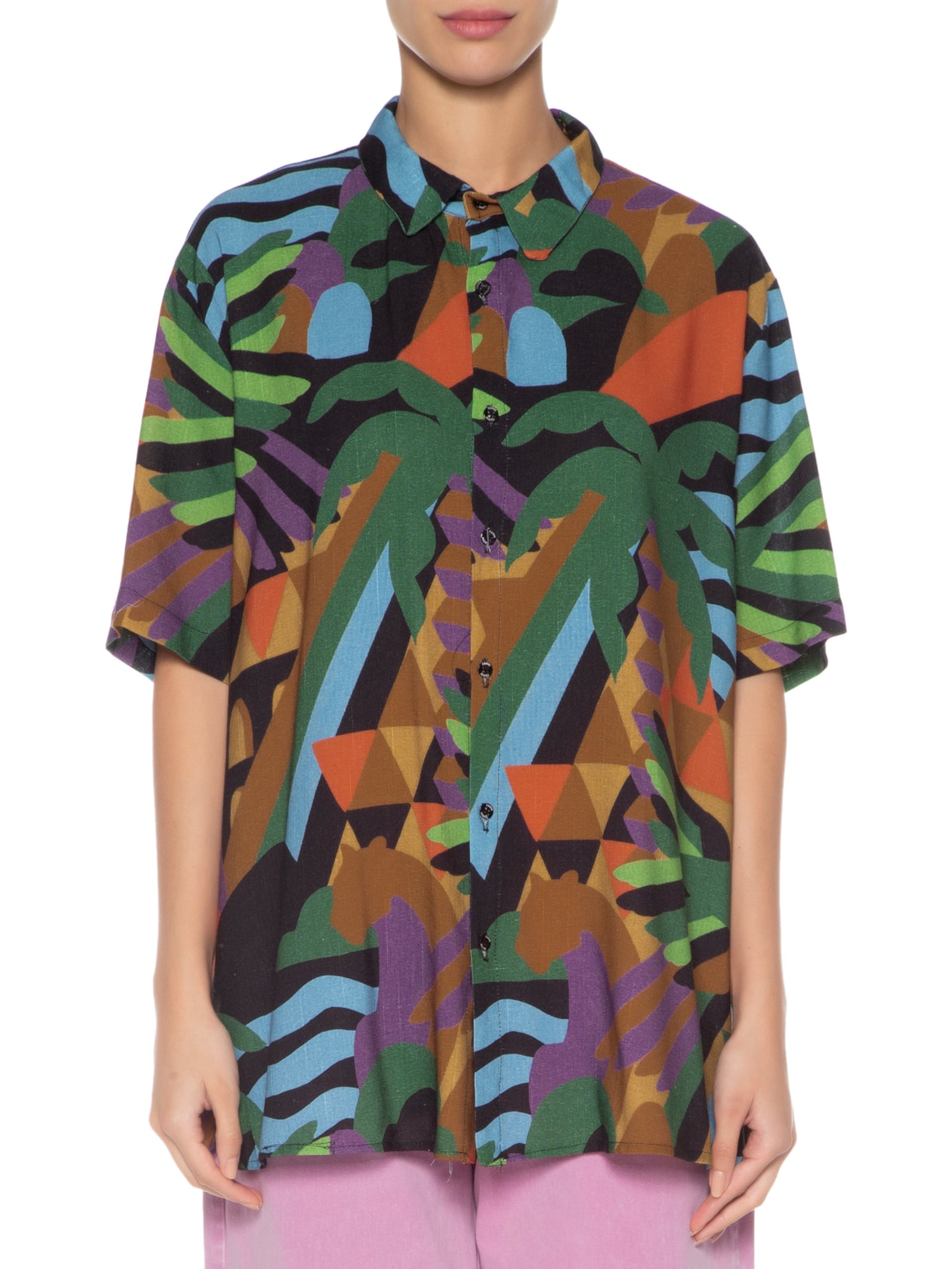 Camisa Feminina Rio Gráfico Preto Farm