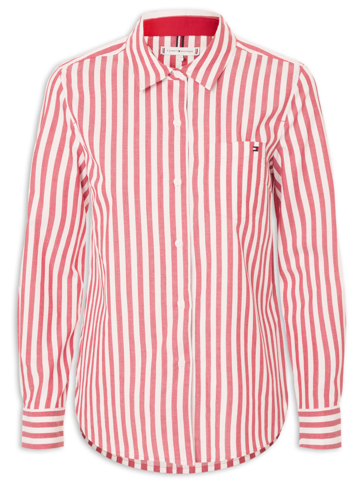 Camisa Feminina Roll Tab Shirts - Vermelho