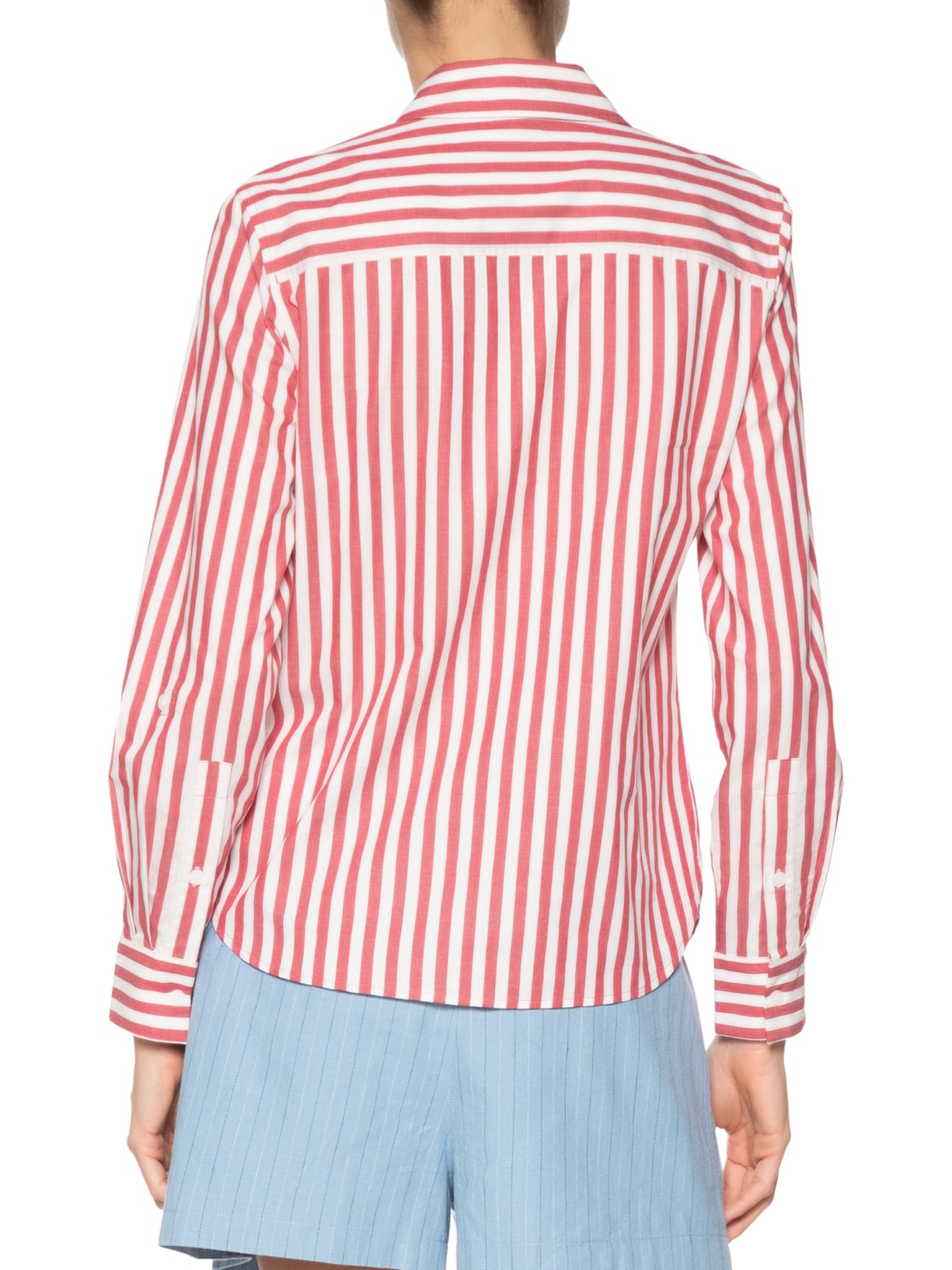 Camisa Feminina Roll Tab Shirts Vermelho Tommy Hilfiger