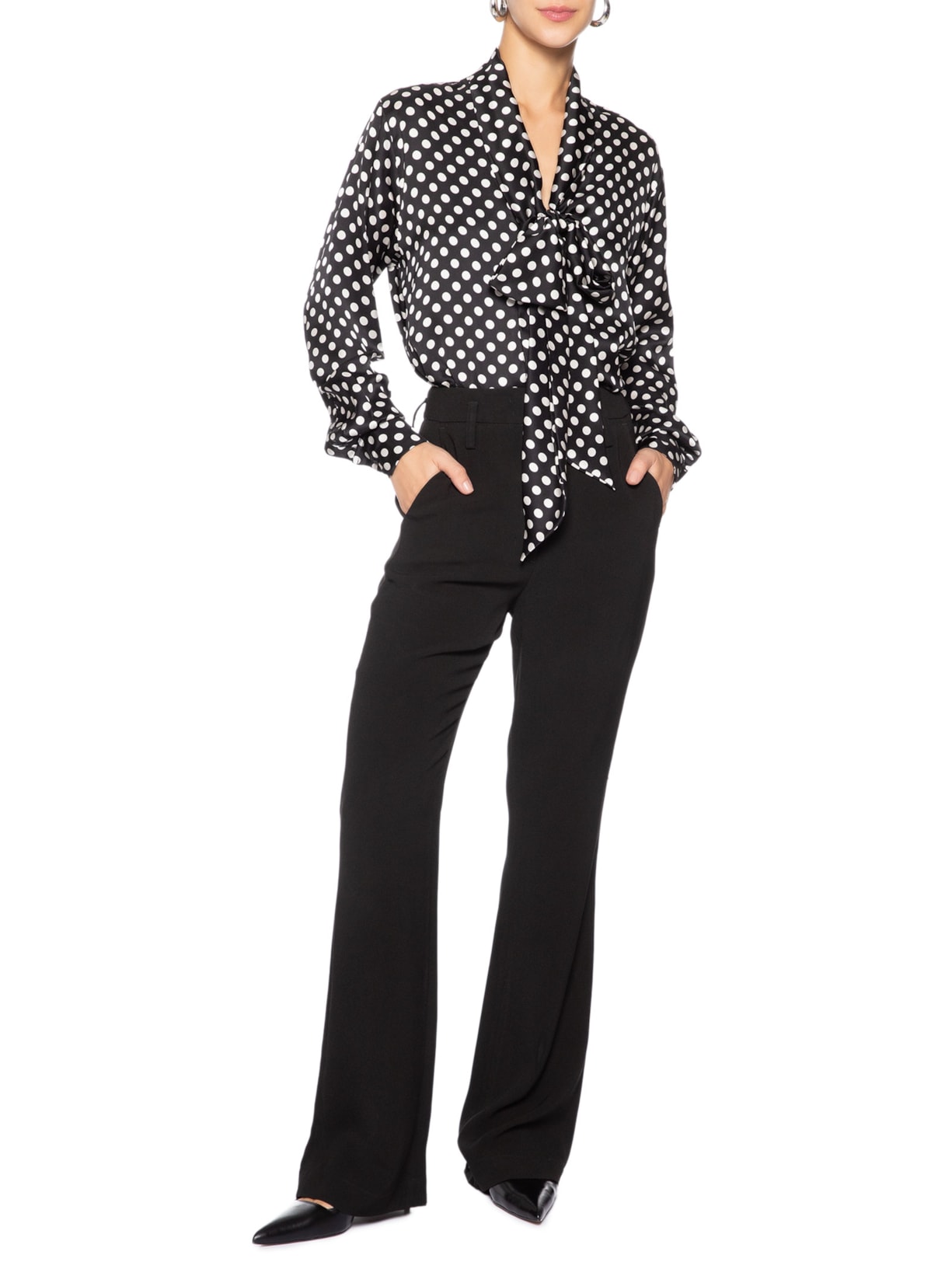 Camisa Feminina Santin Lenis Preto Andrea Bogosian