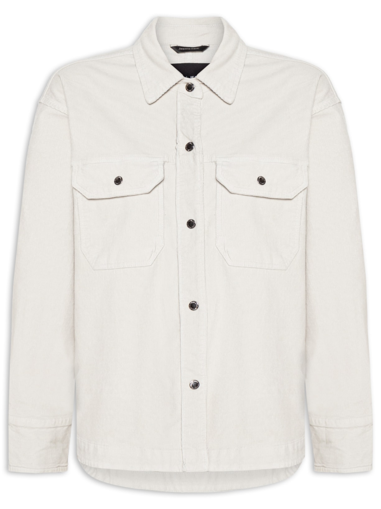 Camisa Feminina Sarja Basic Veludo Cinza Animale Jeans