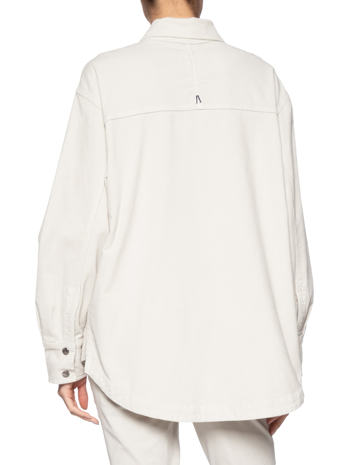 Camisa Feminina Sarja Basic Veludo Cinza Animale Jeans