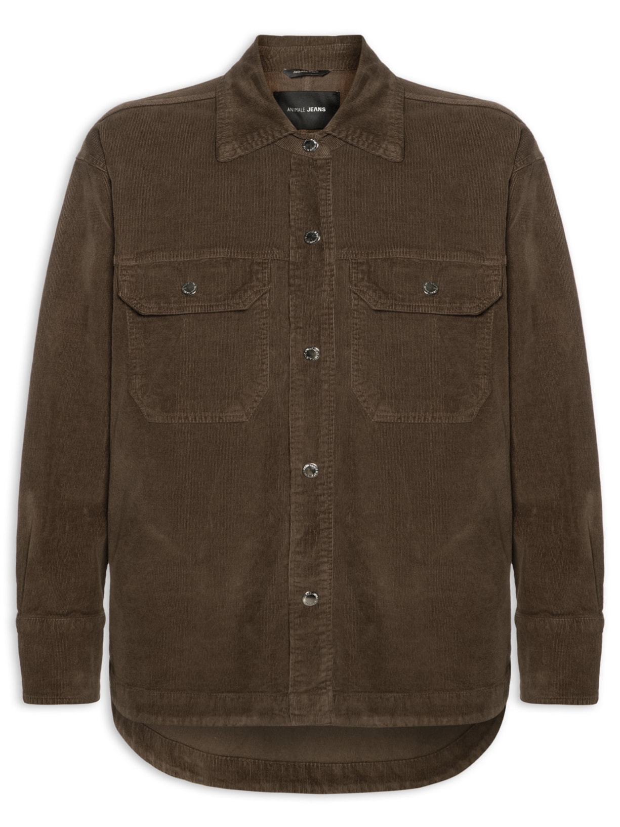 Camisa Feminina Sarja Basic Veludo - Marrom