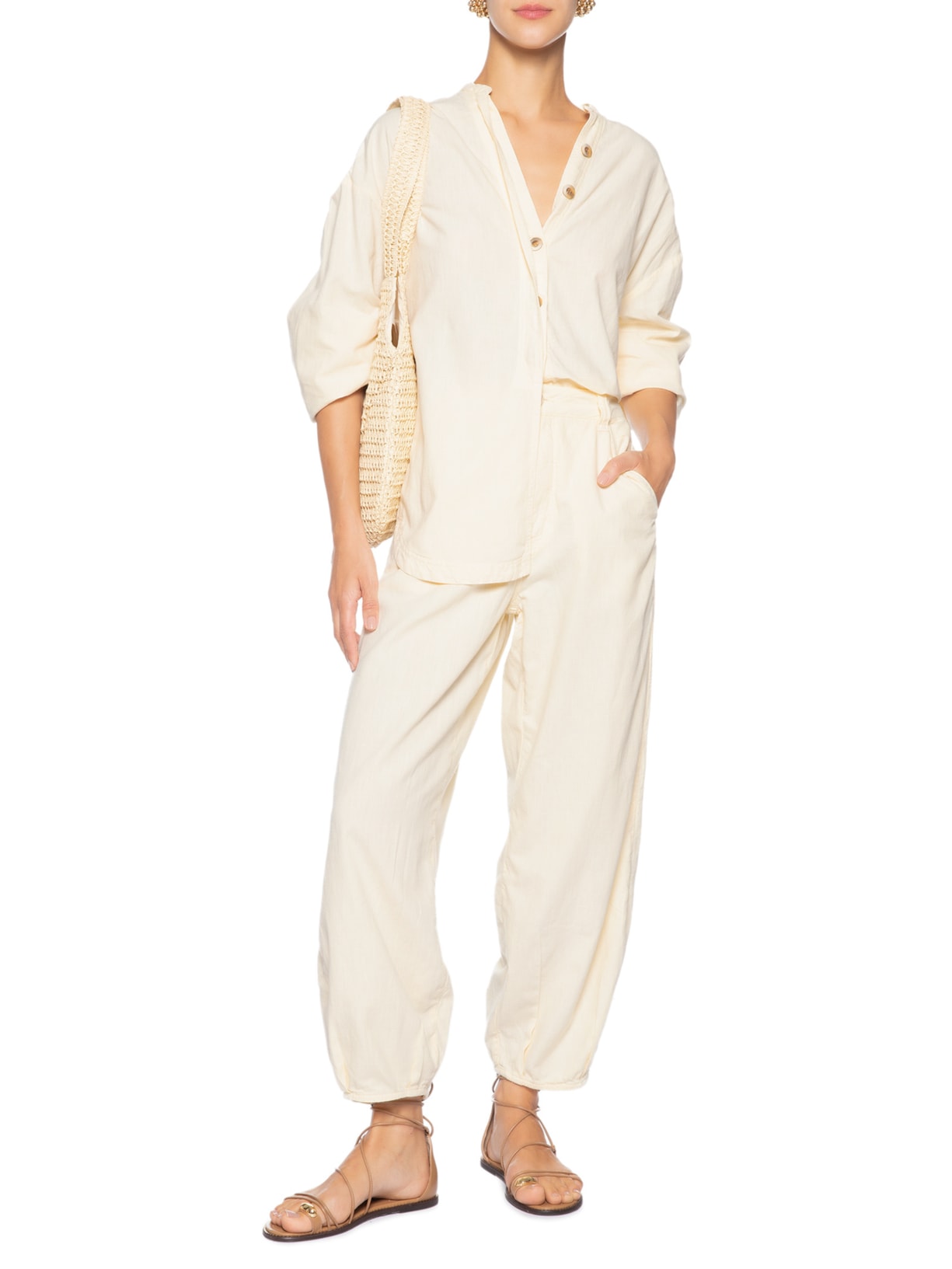 Camisa Feminina Sarja Cânhamo – Amarelo Dress To