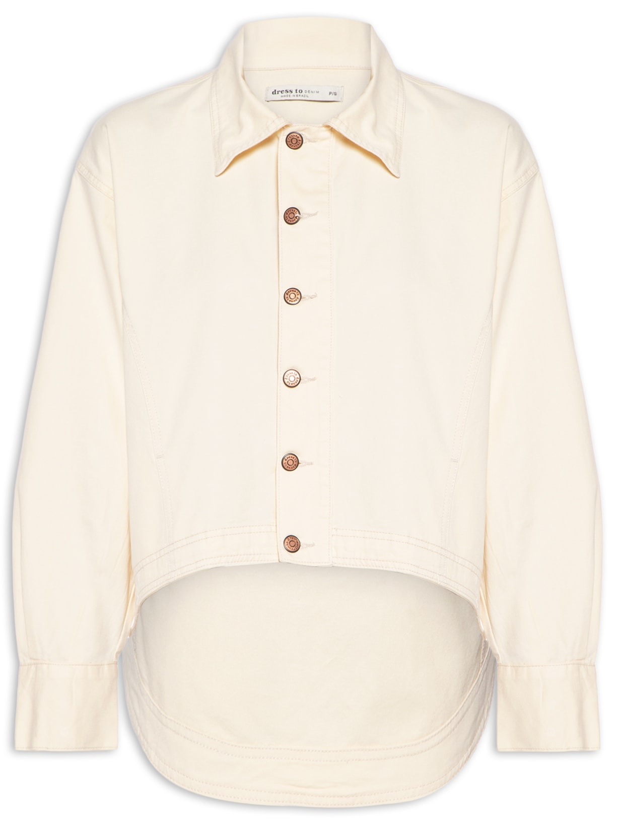 Camisa Feminina Sarja Color Amarelo Dress To