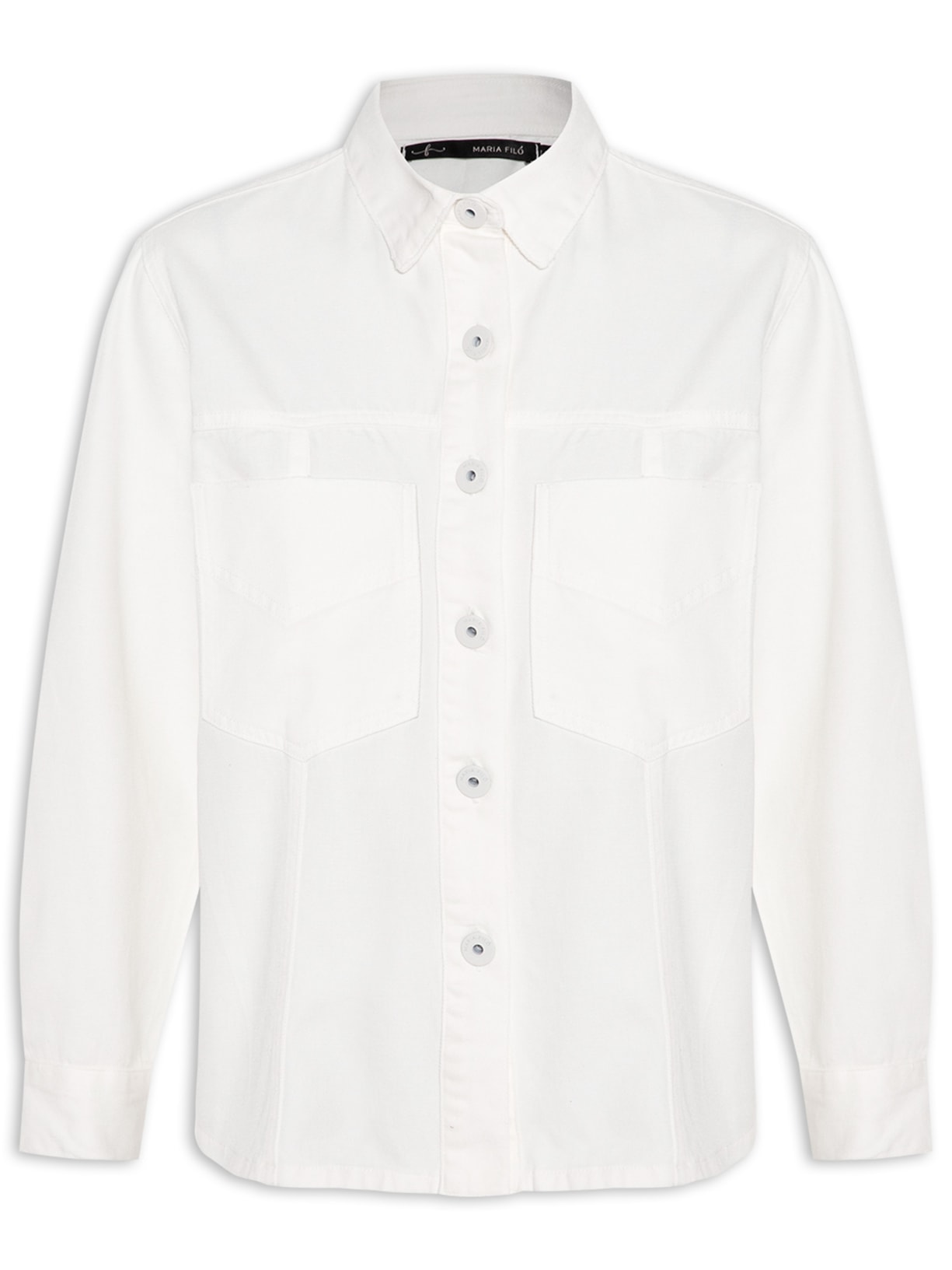 Camisa Feminina Sarja Fenda Esmirilhados - Off White